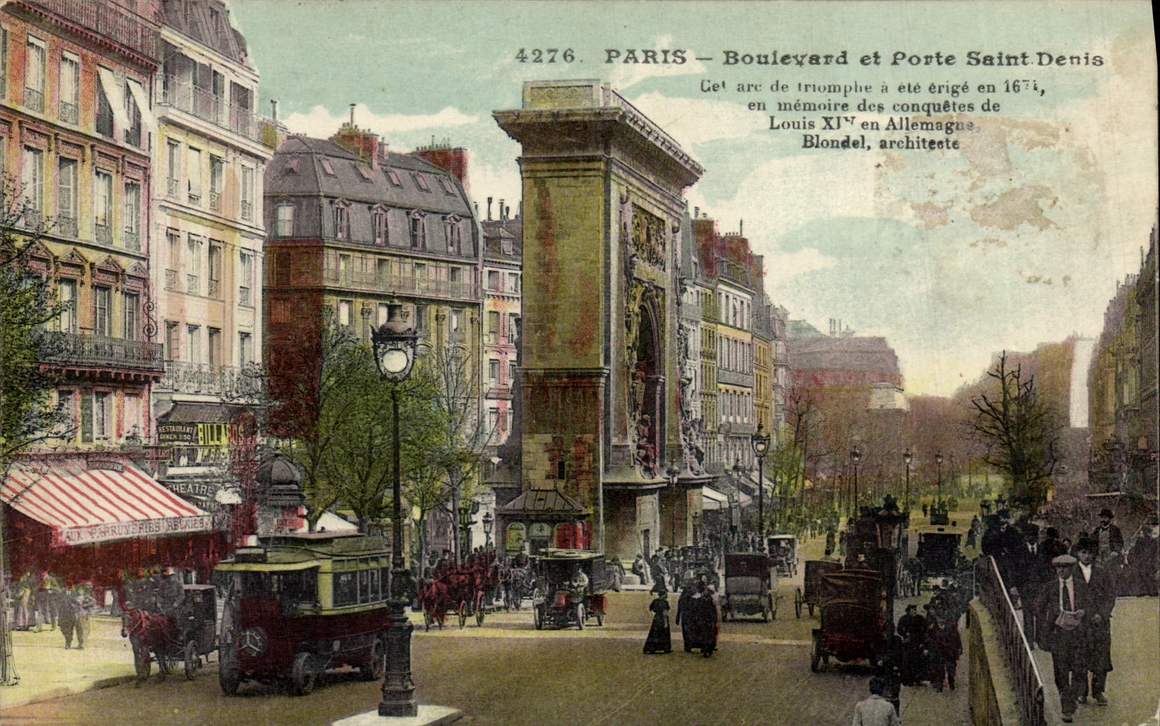 CPA Paris Boulevard et Porte Saint Denis