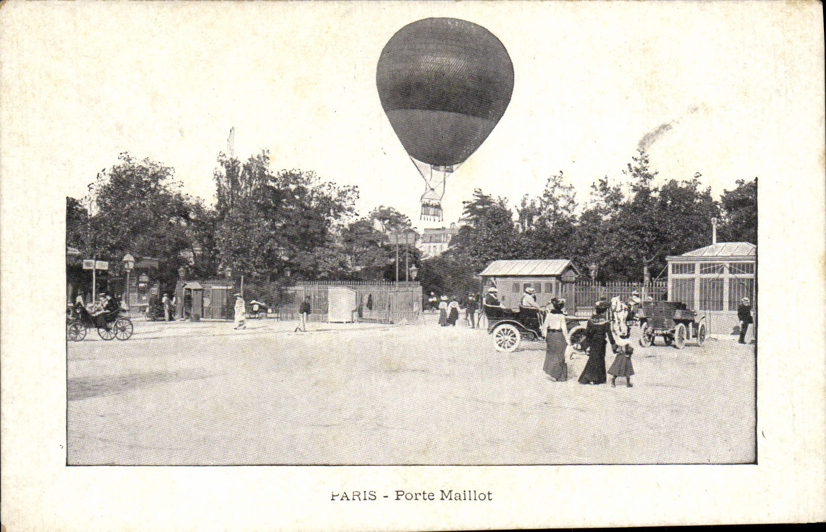 CPA Paris Porte Maillot Ballon Mongolfiere