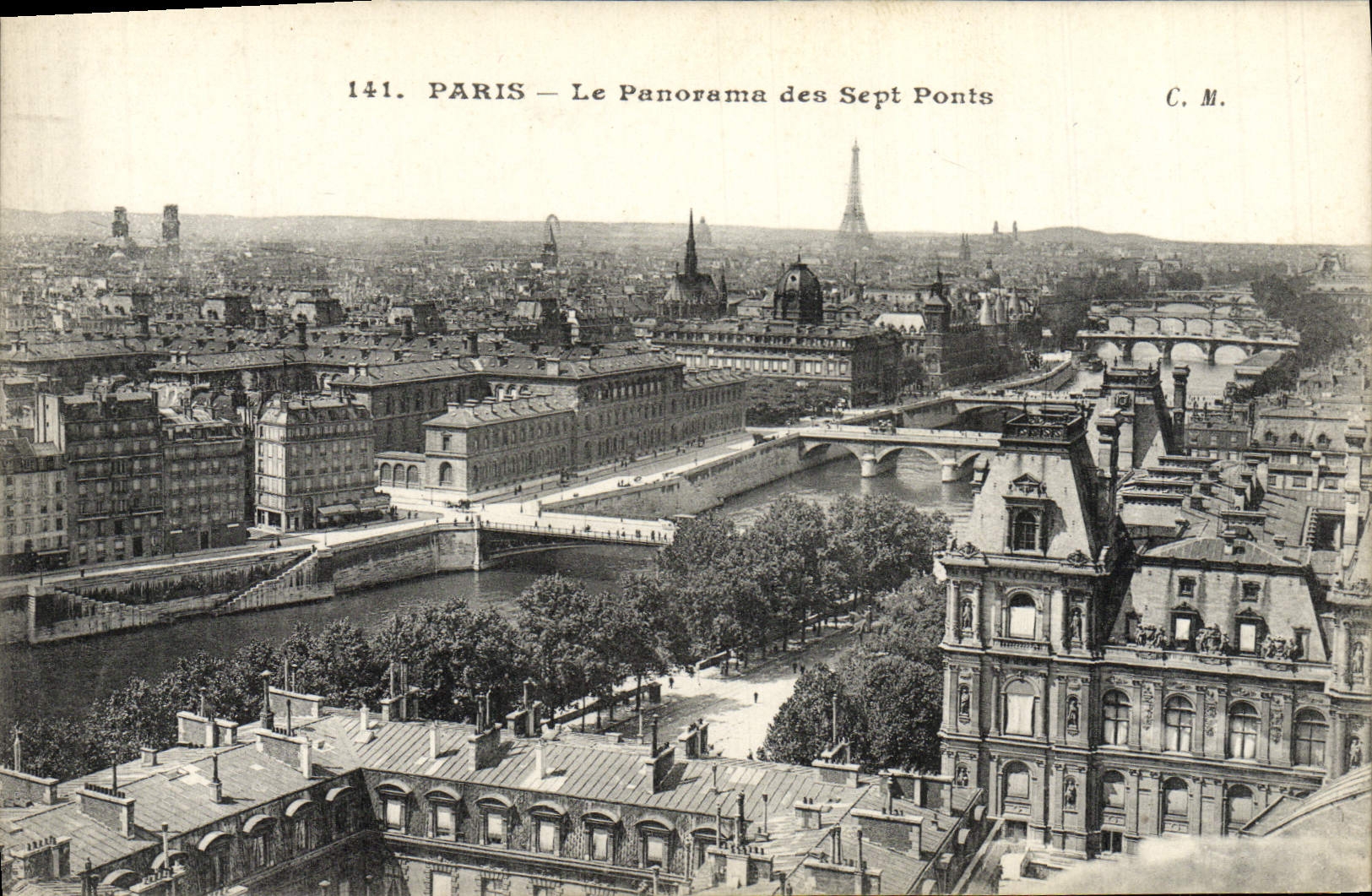 CPA Paris Le Panorama Des Sept Ponts