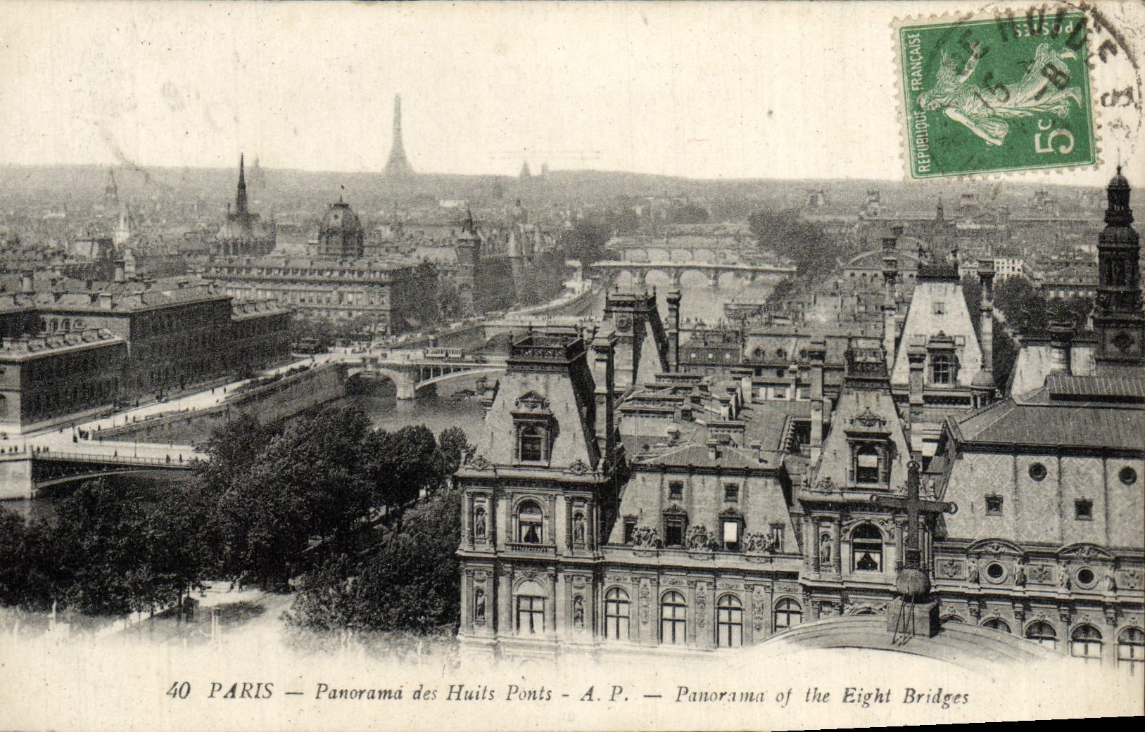 CPA Paris Panorama Des Huits Ponts 