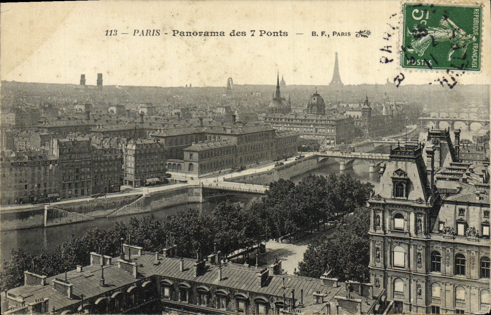 CPA Paris Panorama Des 7 Ponts
