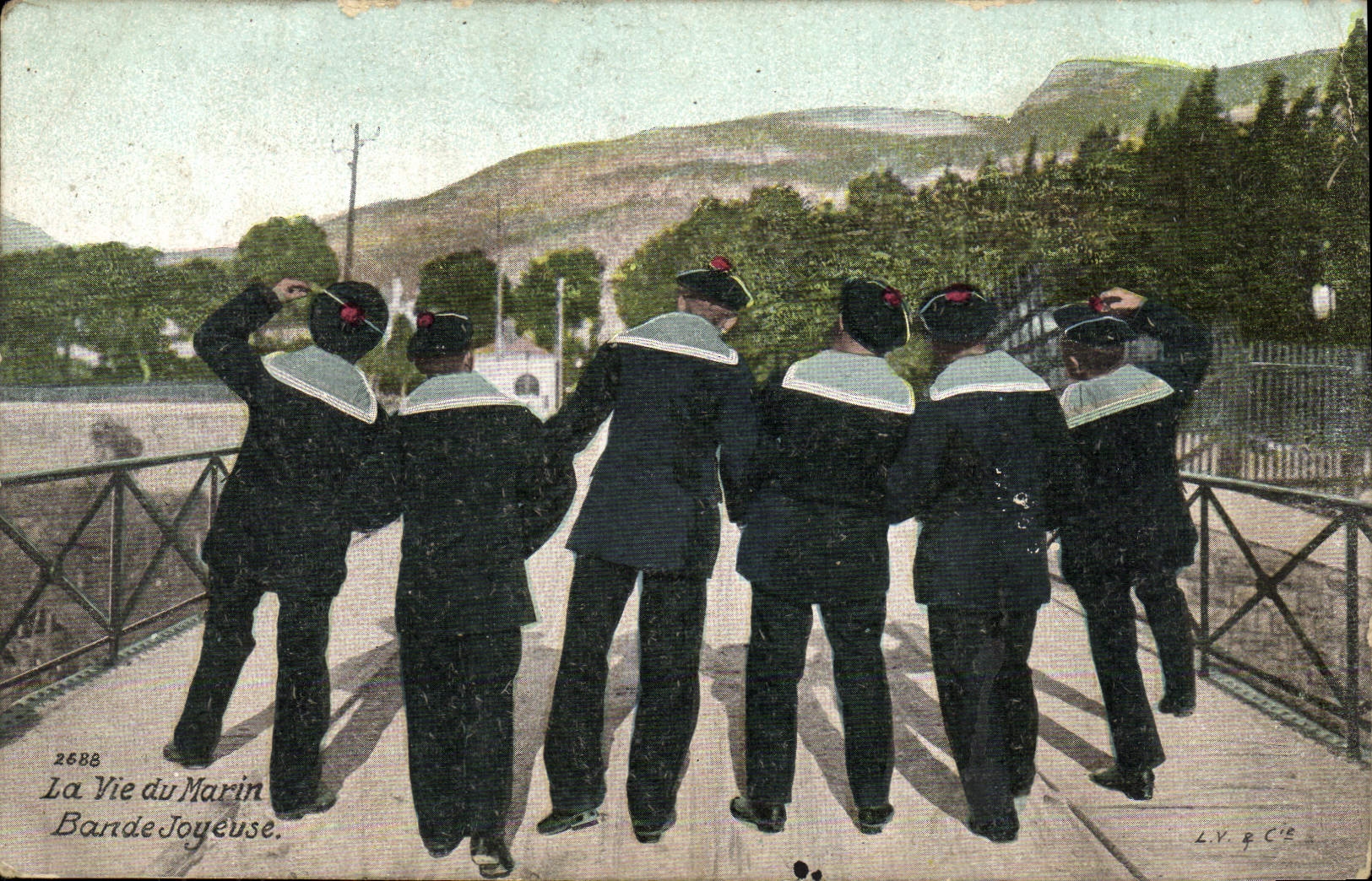 VINTAGE POSTCARD the Life of the Sailor Bandages Merry