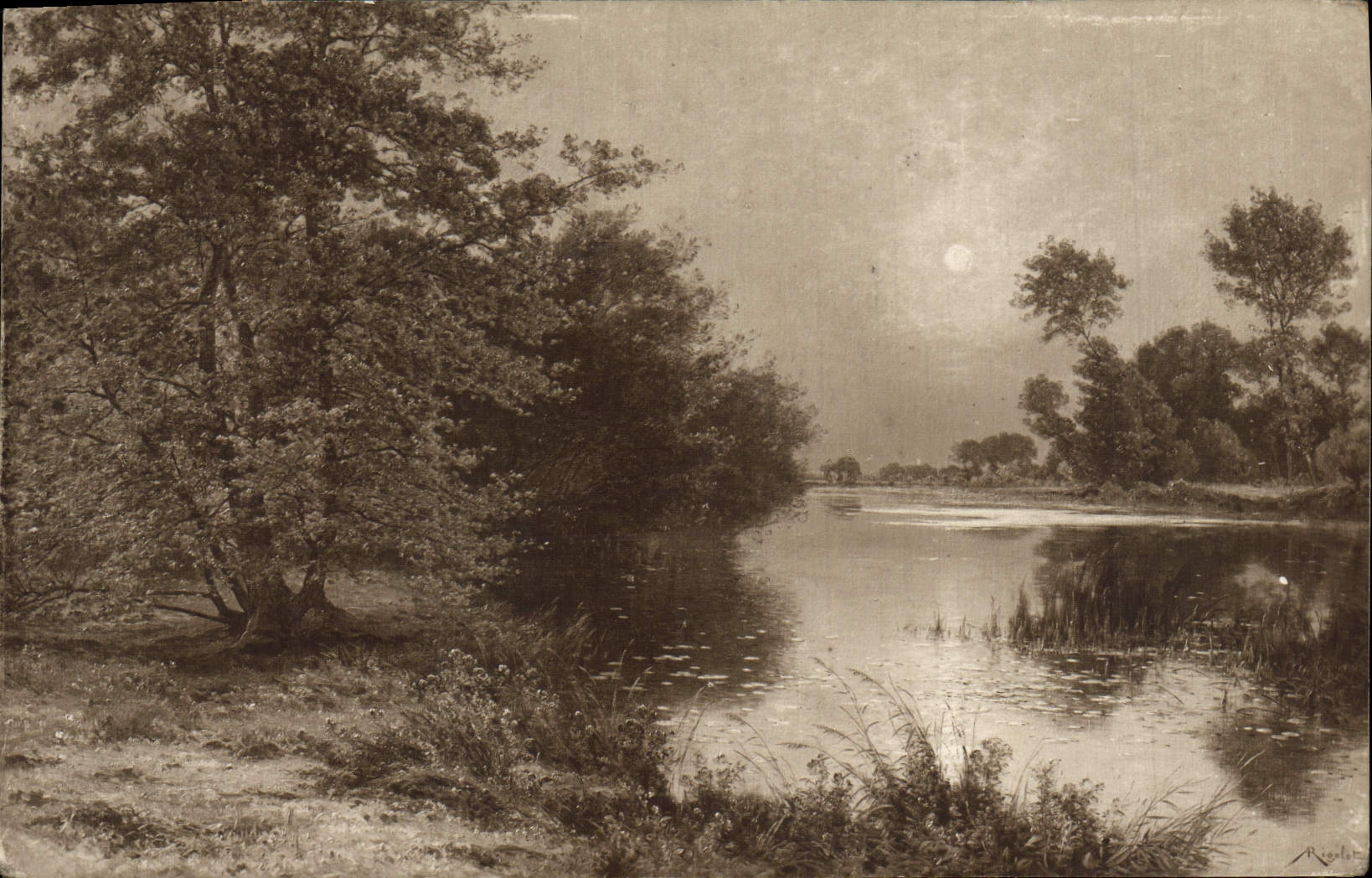 VINTAGE POSTCARD Living rooms Of Paris Alert Rigolot Close Of the Day