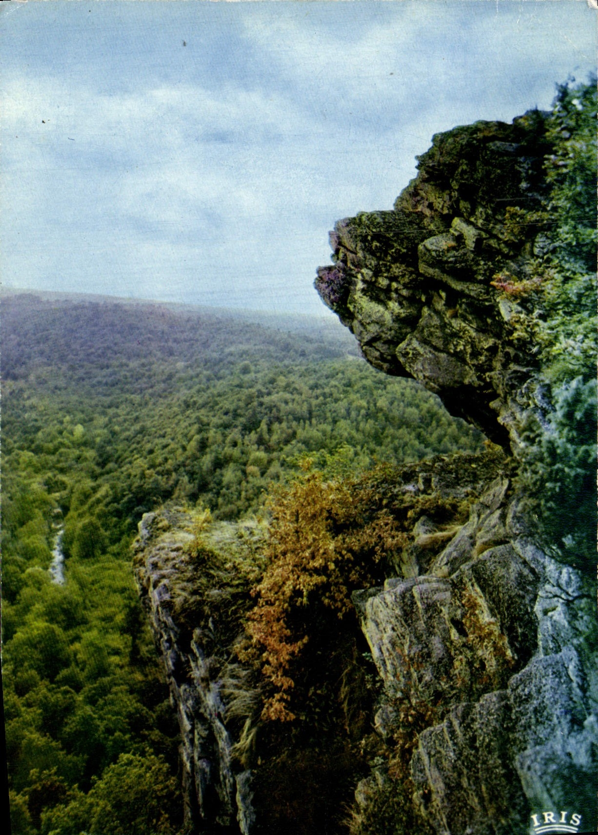MODERN CARD the rock of Oetre overhanging the vacuum