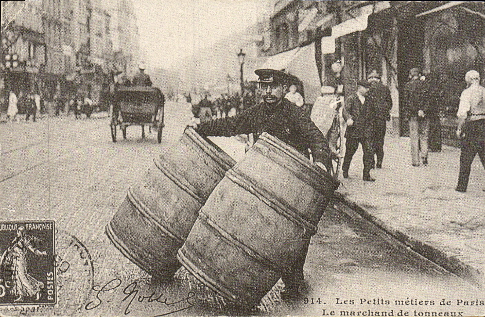 REPRO Small Trades of Paris the Merchant of Barrels