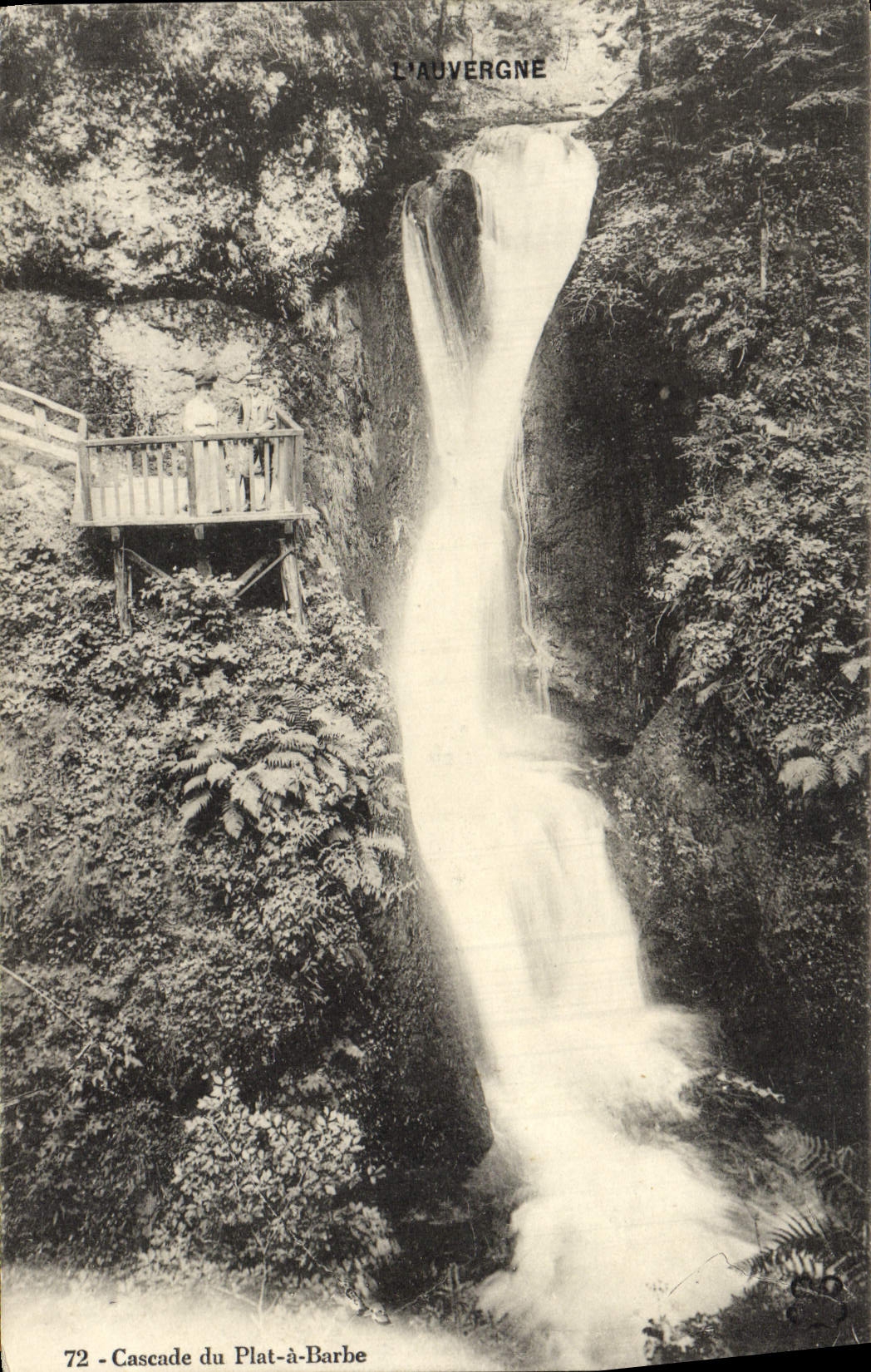 CPA L'Auvergne Cascade Du Plat A Barbe