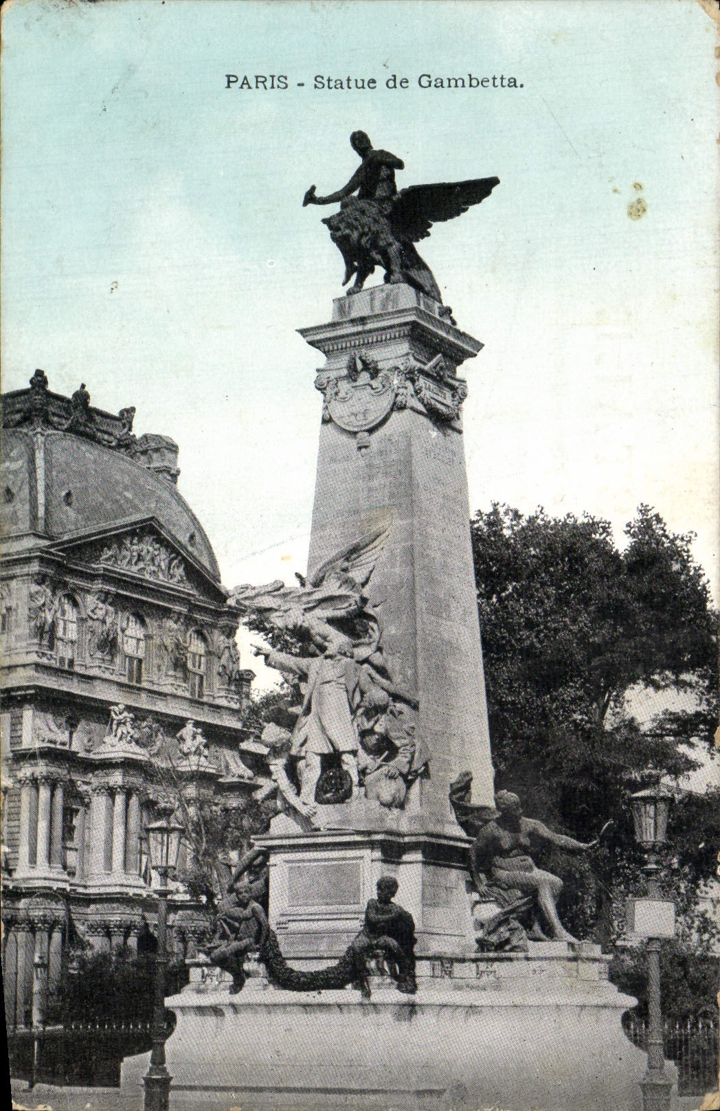 CPA Paris Statue De Gambetta