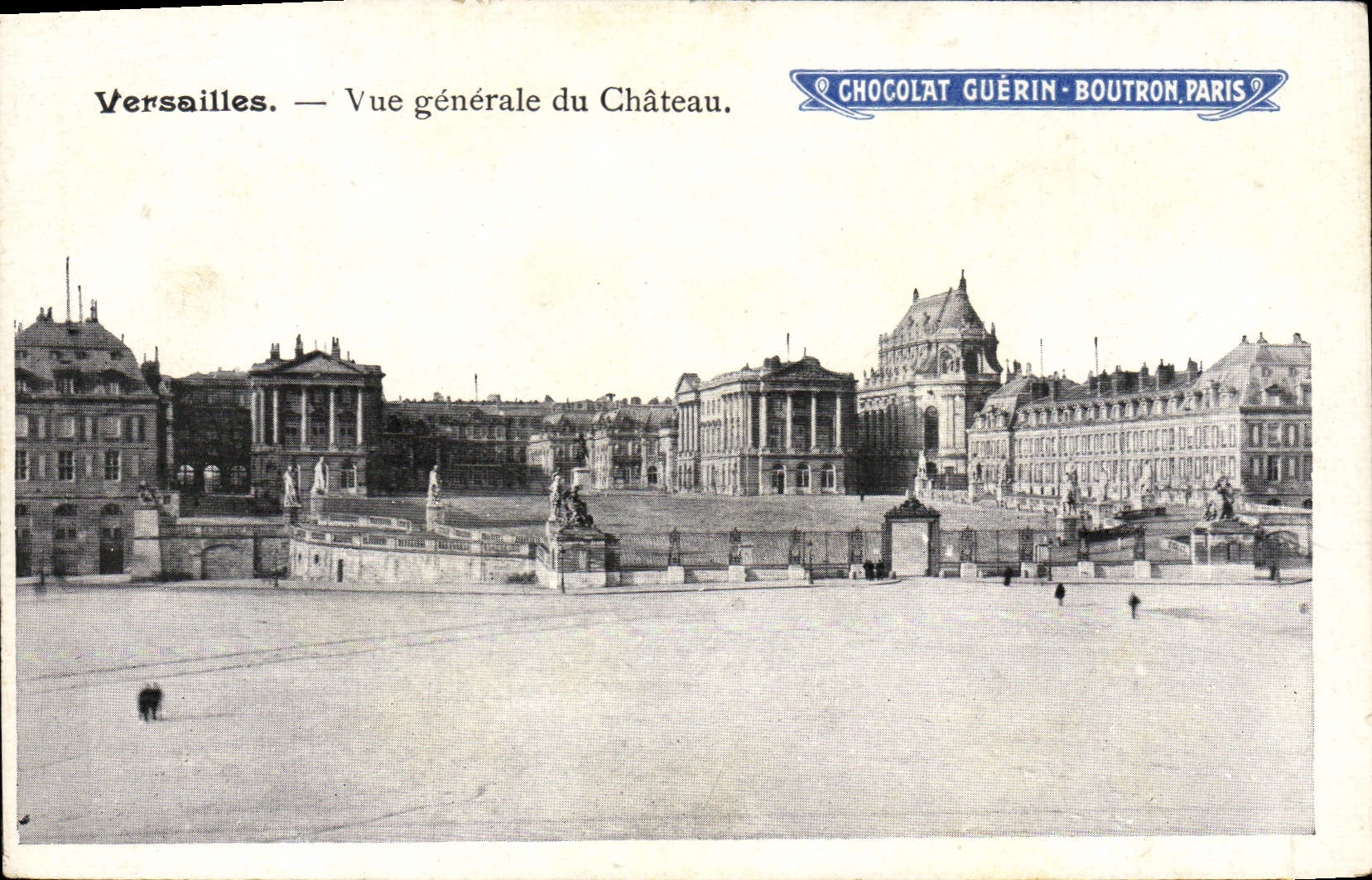 CPA Versailles Vue Generale Du Chateau Publicite Chocolat Boutron Paris