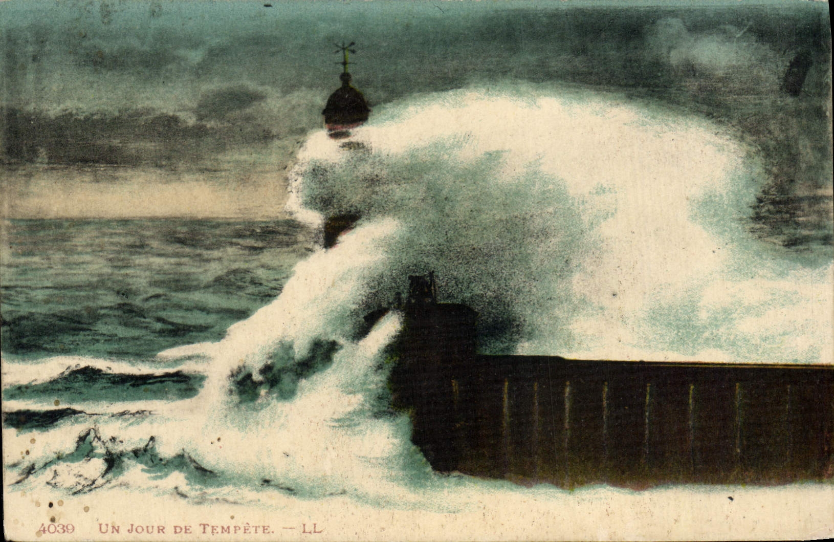 VINTAGE POSTCARD a Day Of Storm