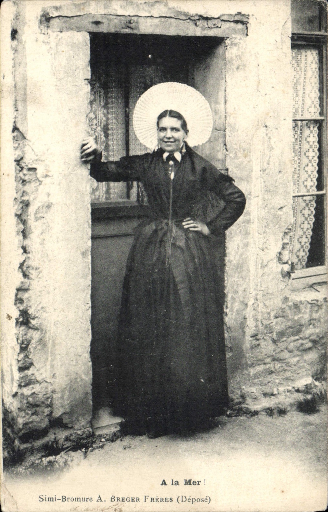 VINTAGE POSTCARD With the Sea Woman Folklore