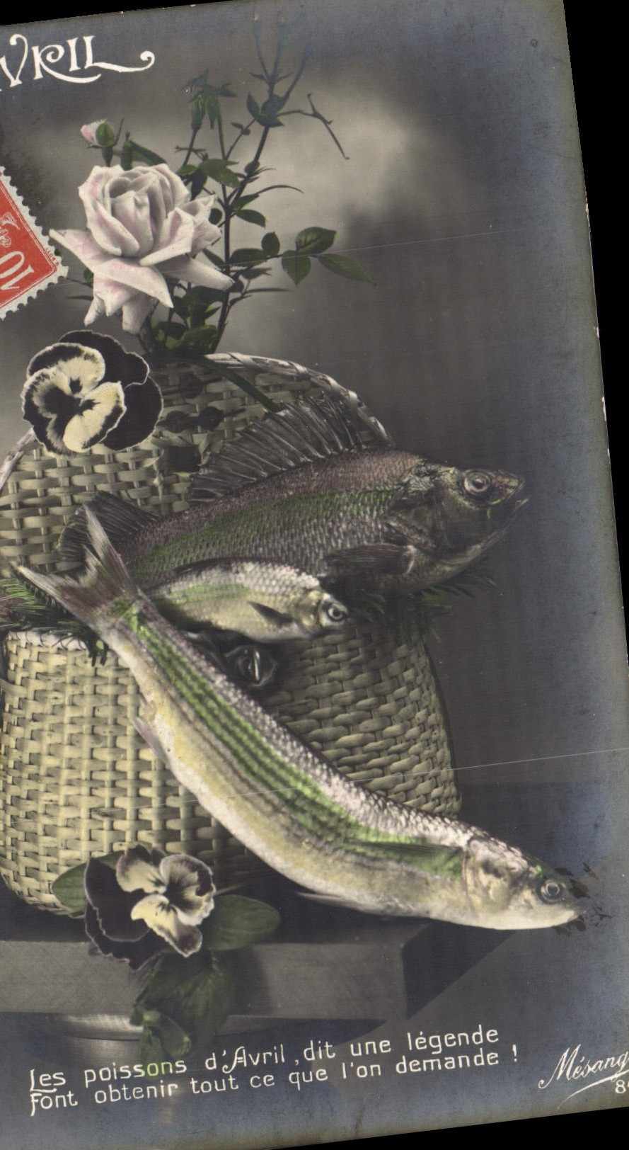 VINTAGE POSTCARD Fantasy Poisson of April 1 er April