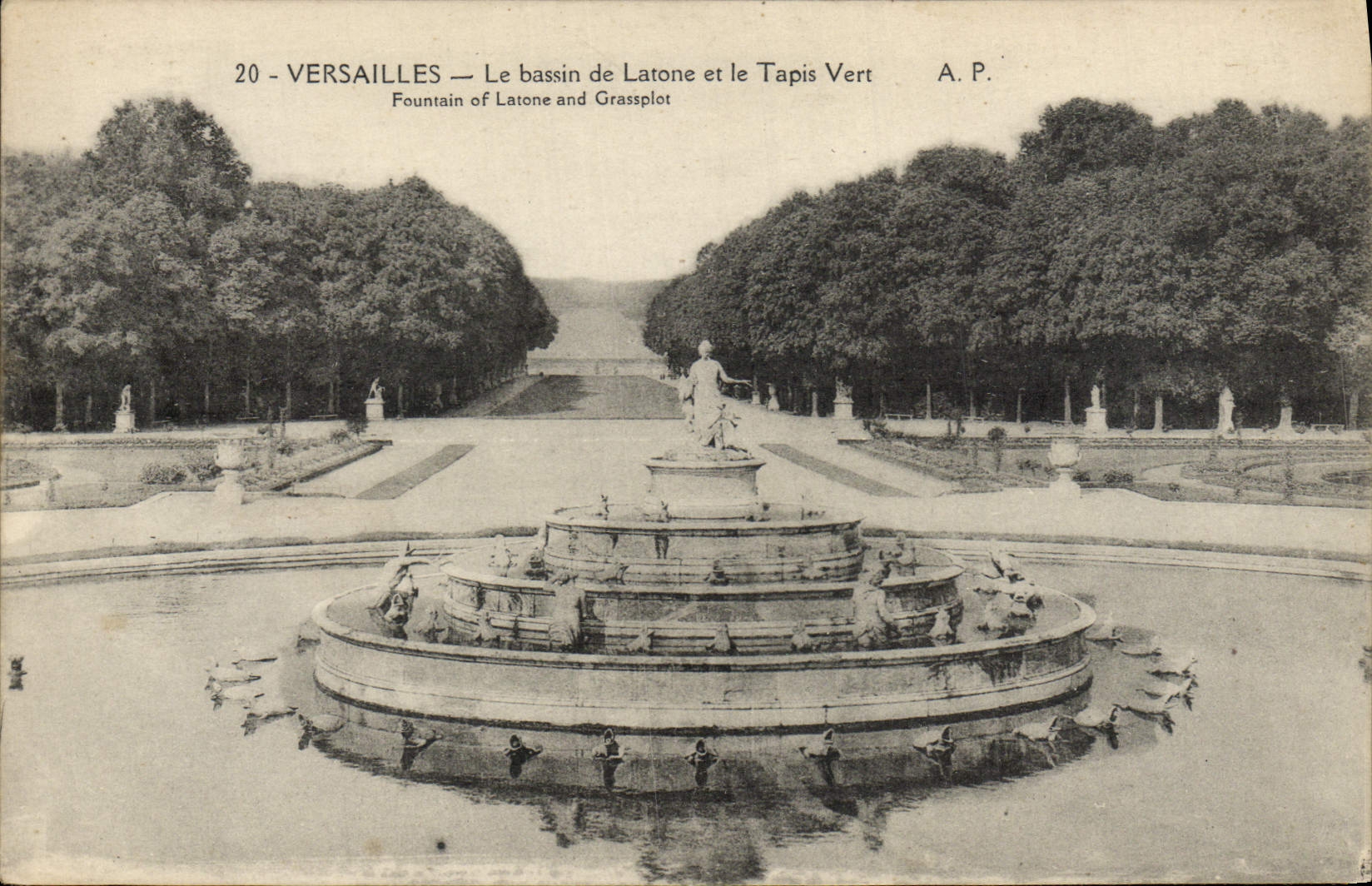 CPA Versailles Le Bassin de Latone et le Tapis Vert