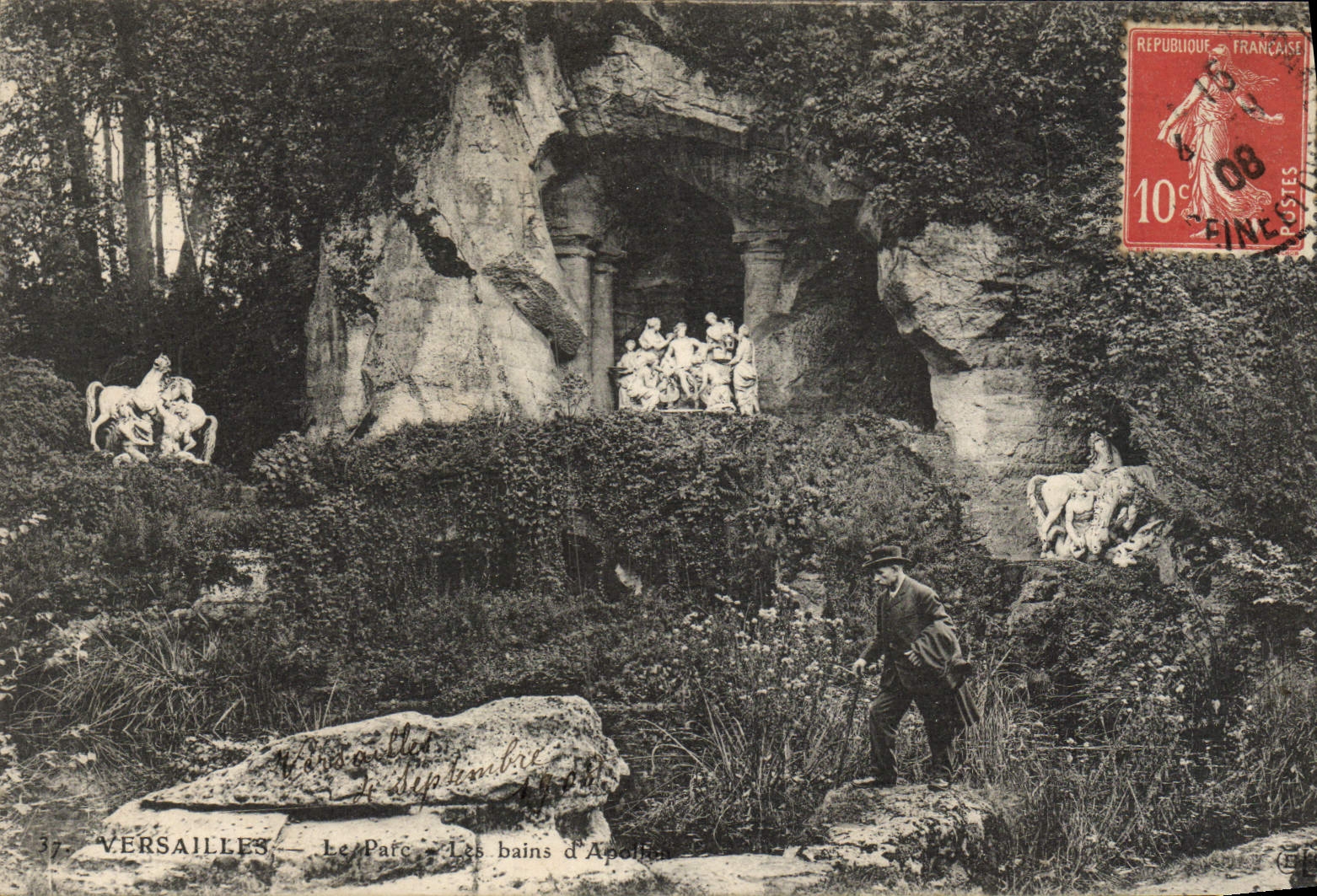 CPA Palais de Versailles Parc Les bains d'Apollon