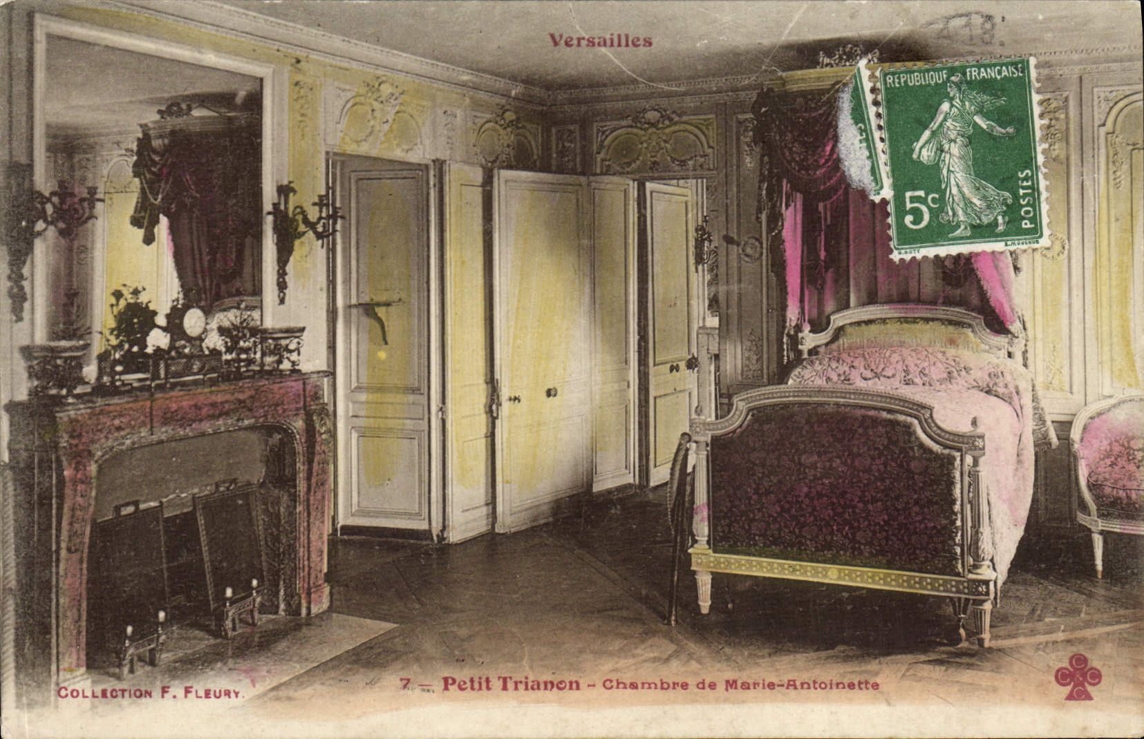 CPA Versailles Petit Trianon Chambre de Marie Antoinette