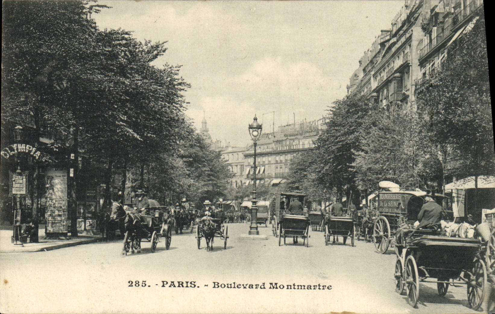 VINTAGE POSTCARD Paris Boulevard Montmartre Olympia
