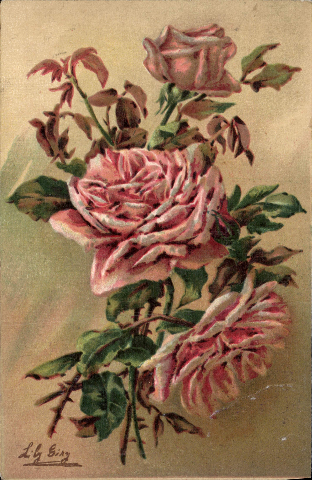 CPA Fantaisie Fleurs