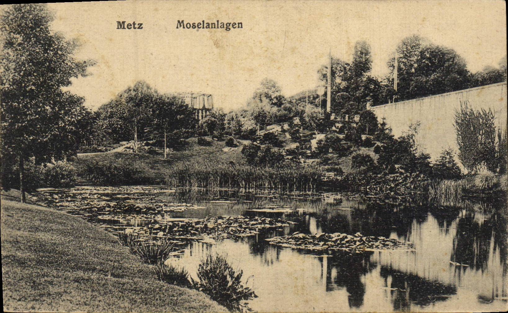POSTAL Metz Moselanlagen de la VENDIMIA