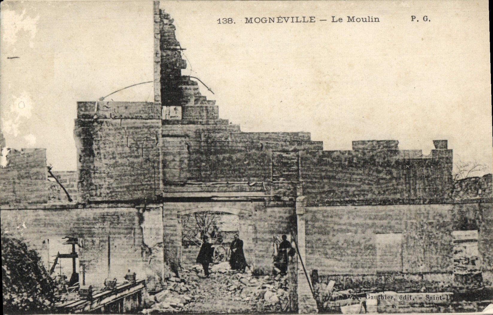CPA Mogneville Le moulin Militaria