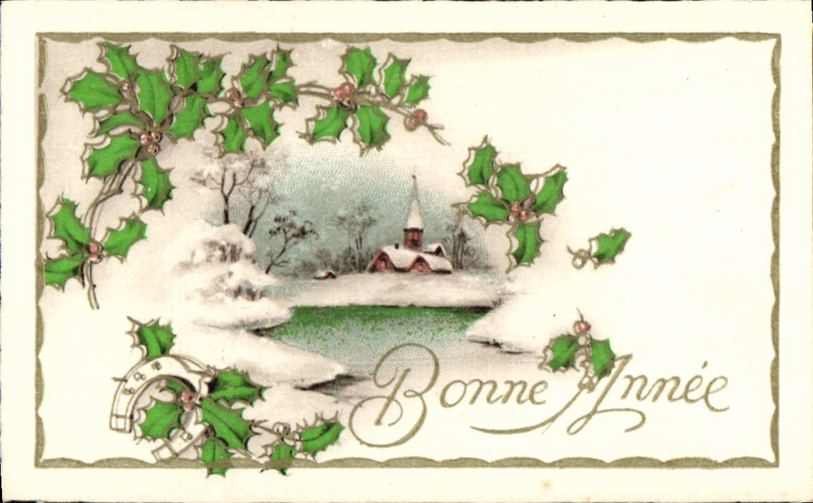 CPA Fantaisie Fleurs Bonne annee