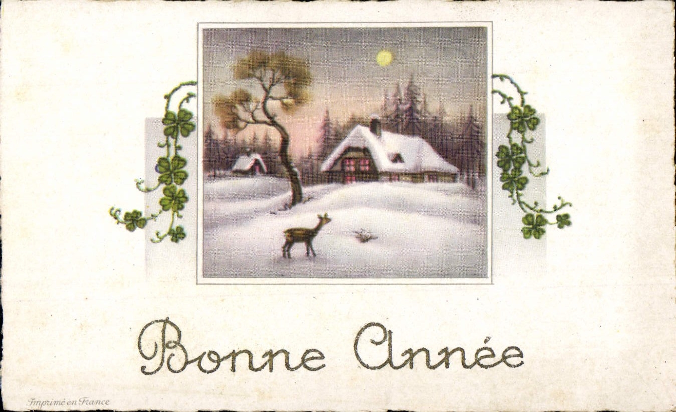 CPA Fantaisie Bonne annee