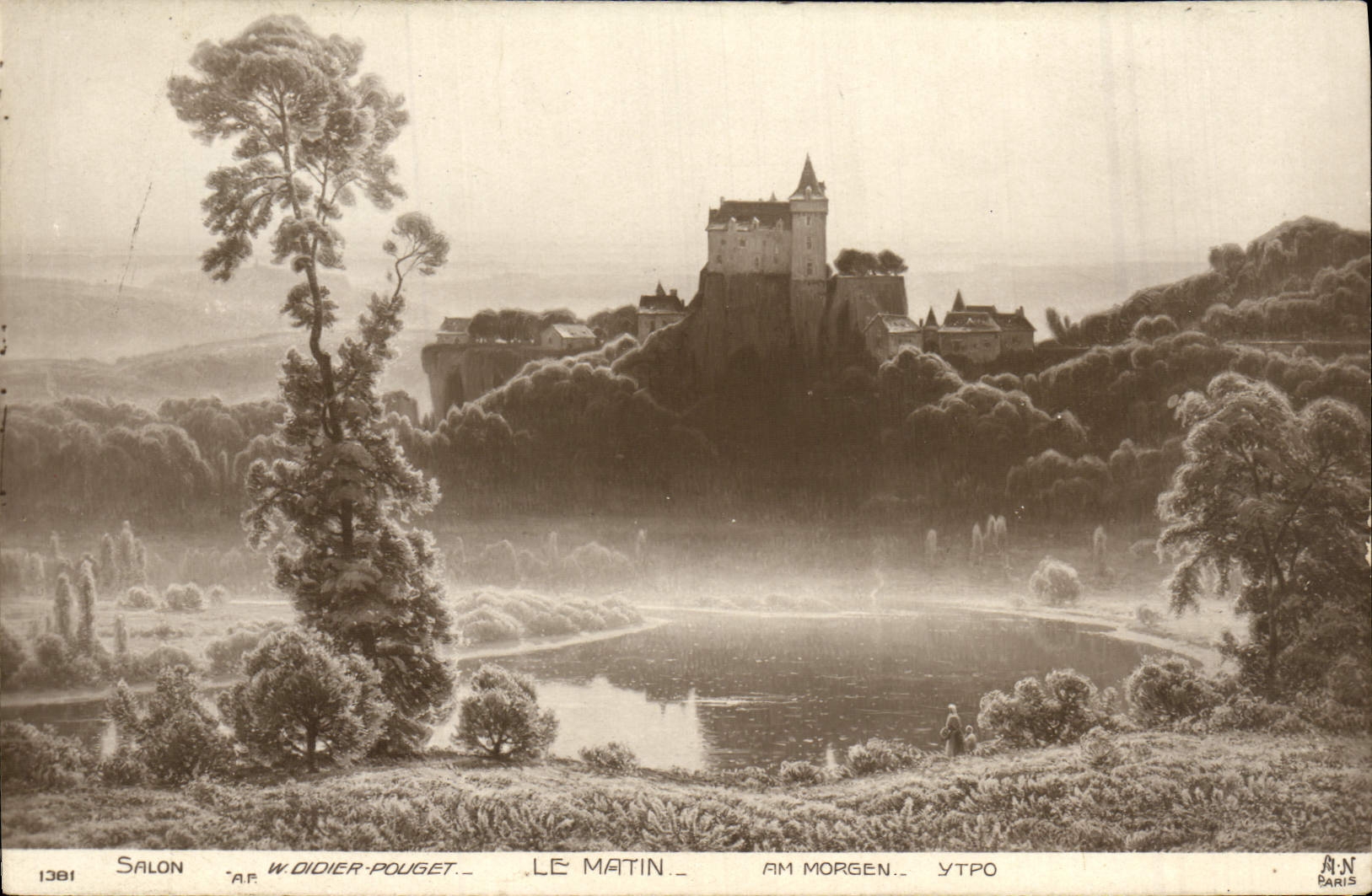 VINTAGE POSTCARD Living room the Morning Didier Pouget