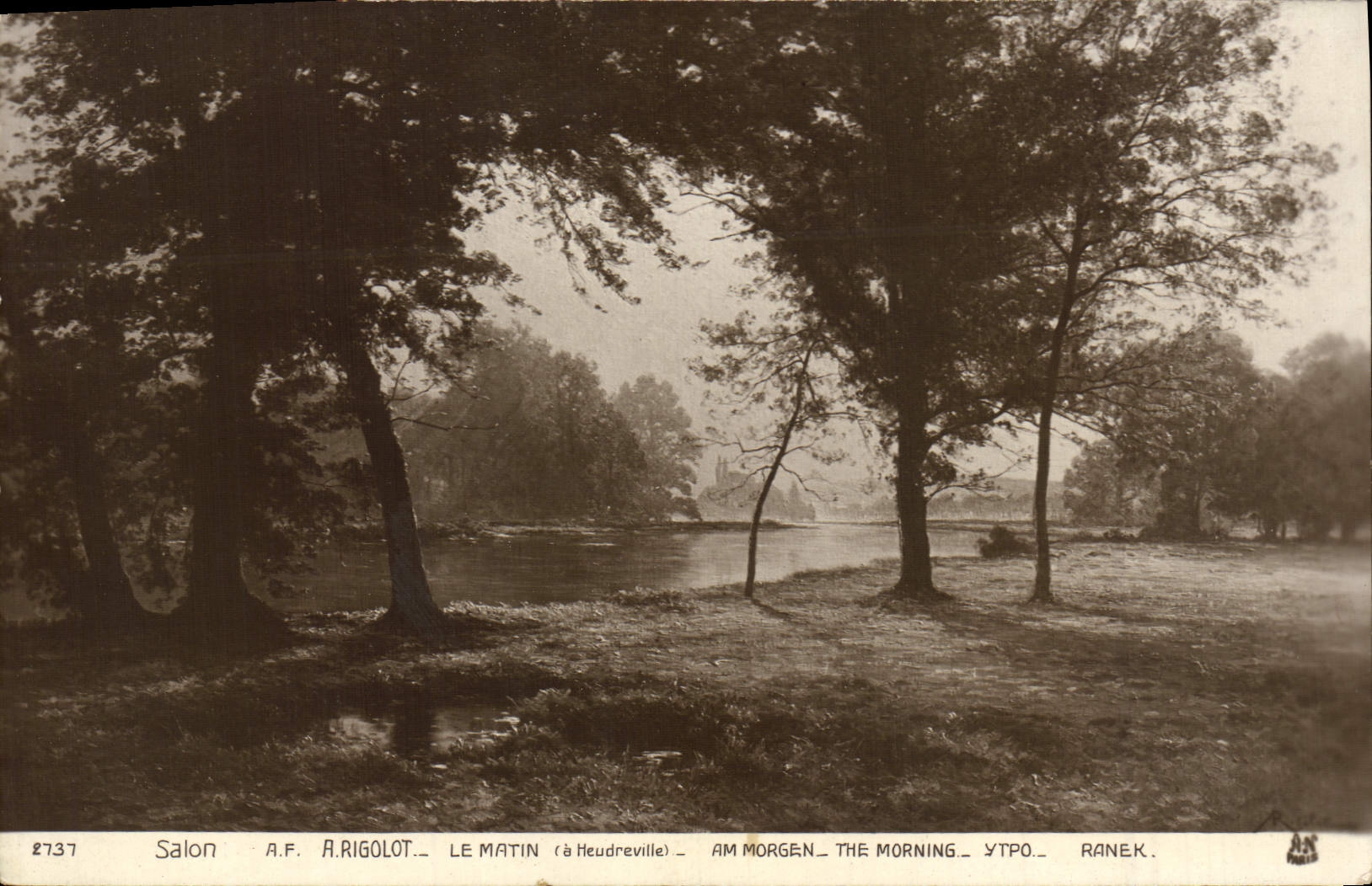 VINTAGE POSTCARD Rigolot the Morning Living room