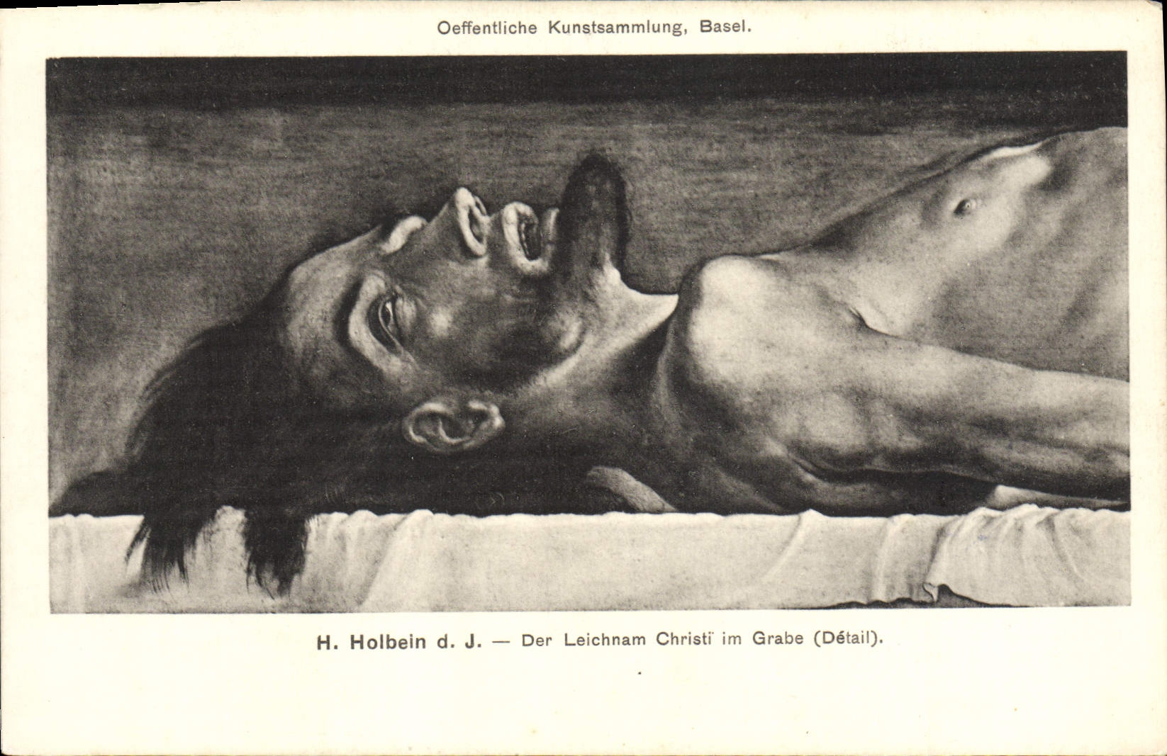 VINTAGE POSTCARD Holbein Der Leichnam Christi im Grabe Basel