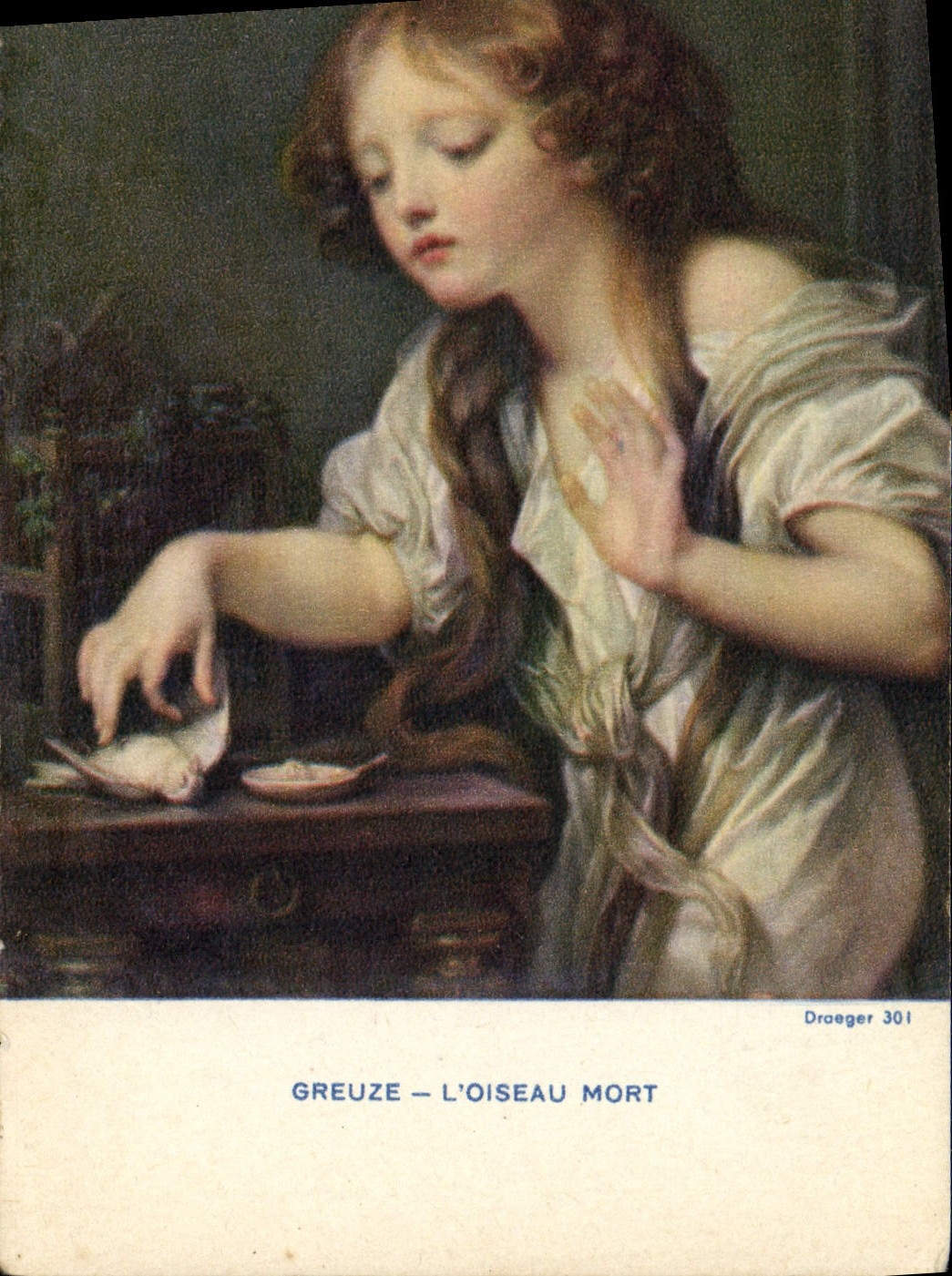 MODERN CARD Greuze the dead bird