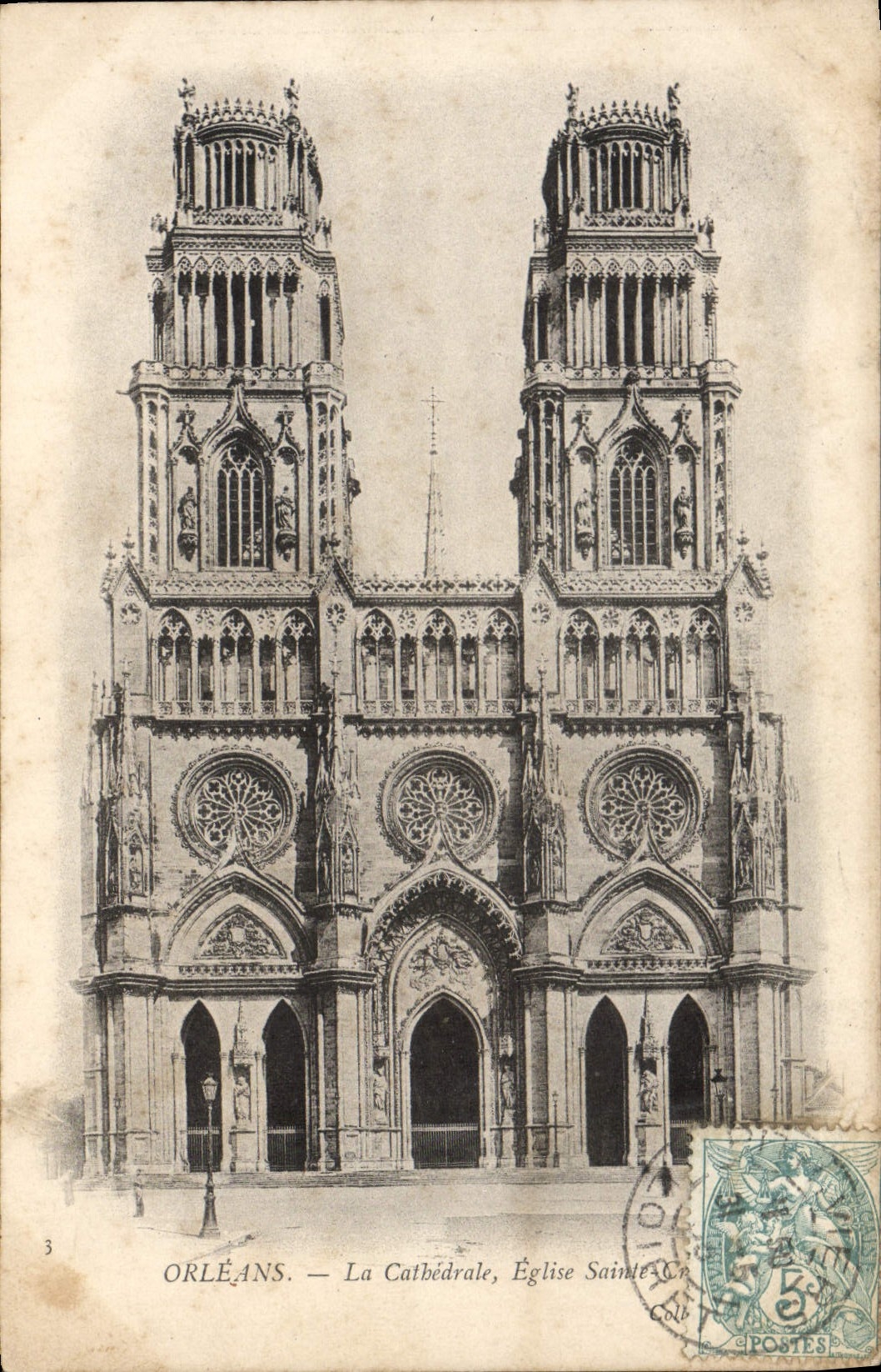 CPA Orleans La Cathedrale Eglise Sainte Croix