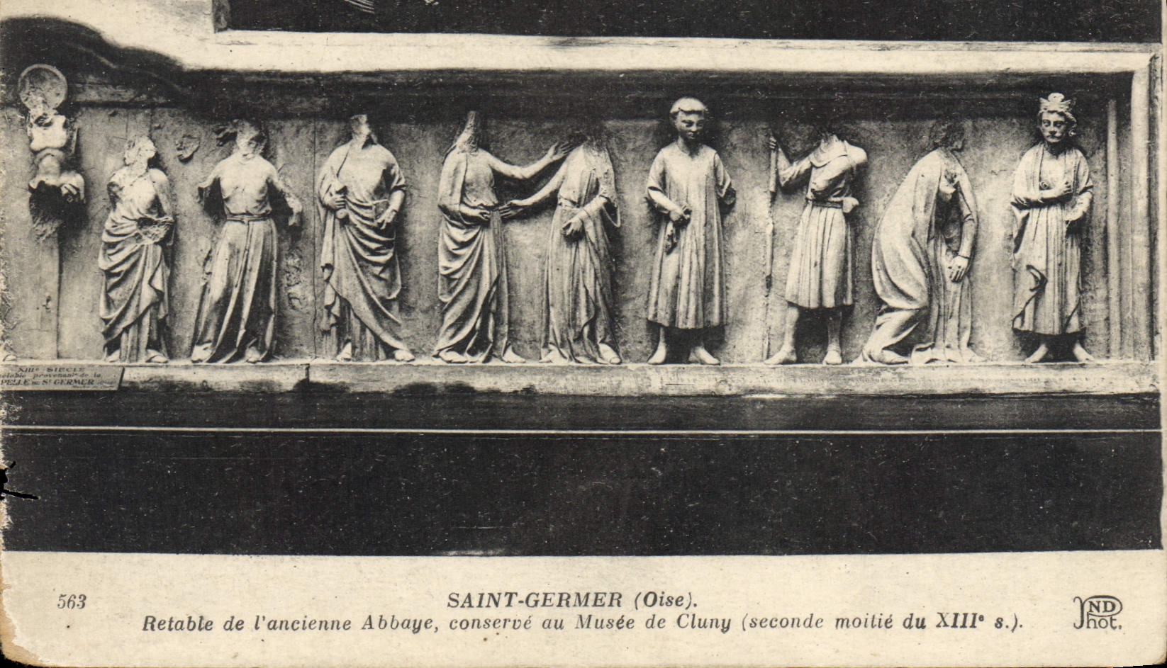 La POSTAL de la VENDIMIA santa germinar vuelve a presentar de la abadía vieja del museo de Cluny