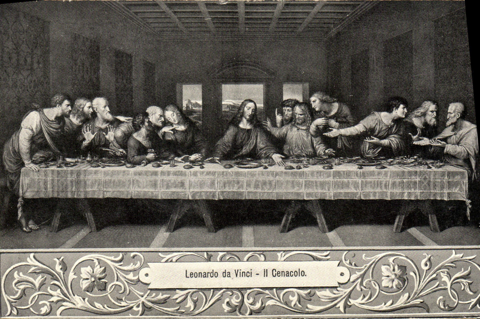 VINTAGE POSTCARD Leonardo Da Vinci II Cenacolo