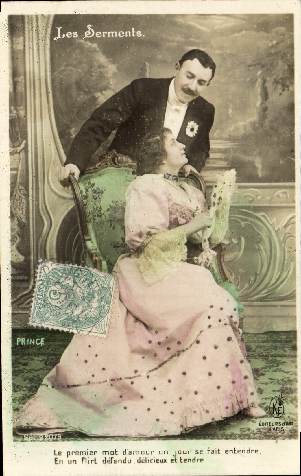 VINTAGE POSTCARD the Oaths Fantasy Woman