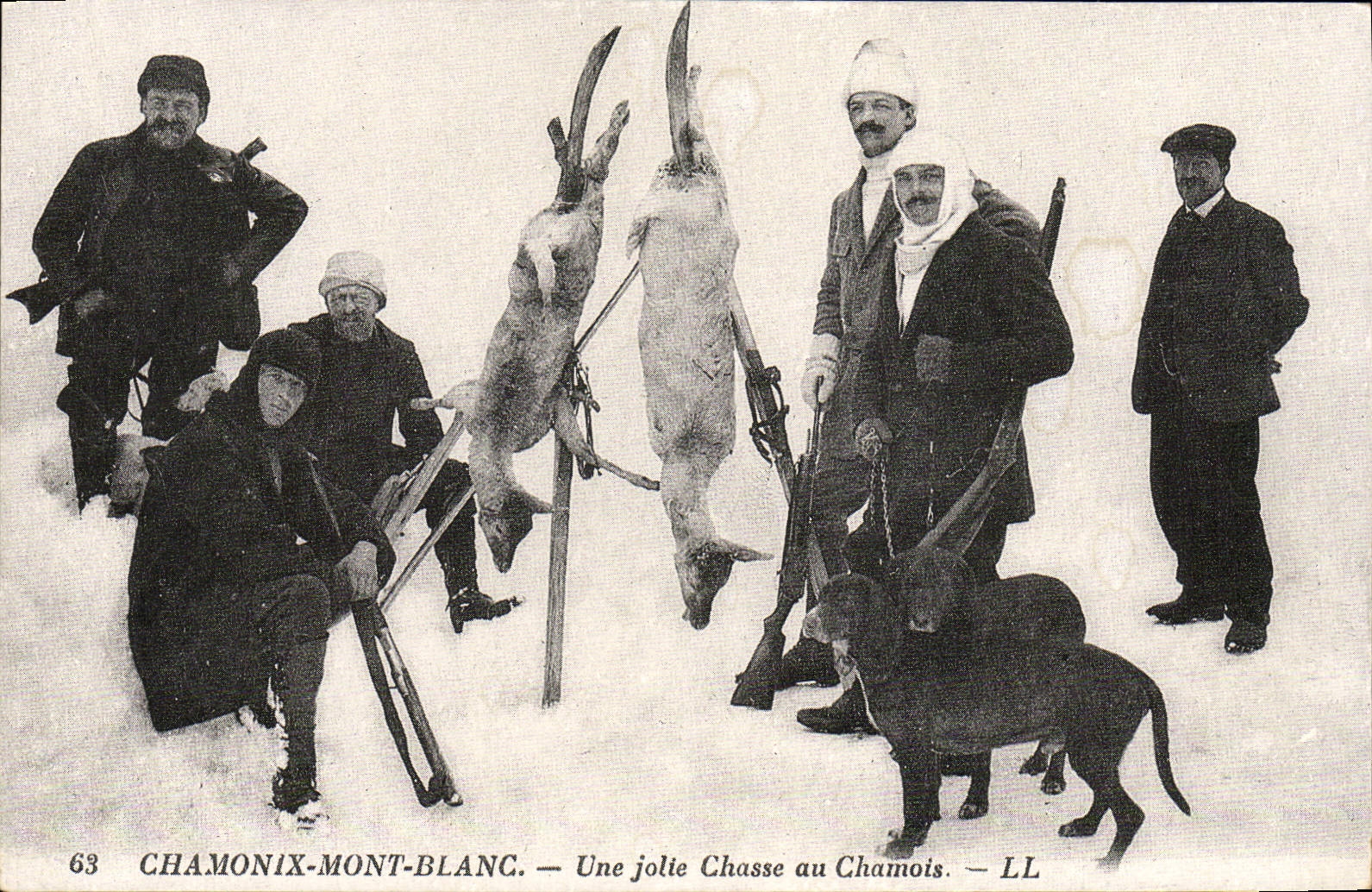 REPRO Chamonix Mont Blanc Une Jolie Chasse Au Chamois Chiens