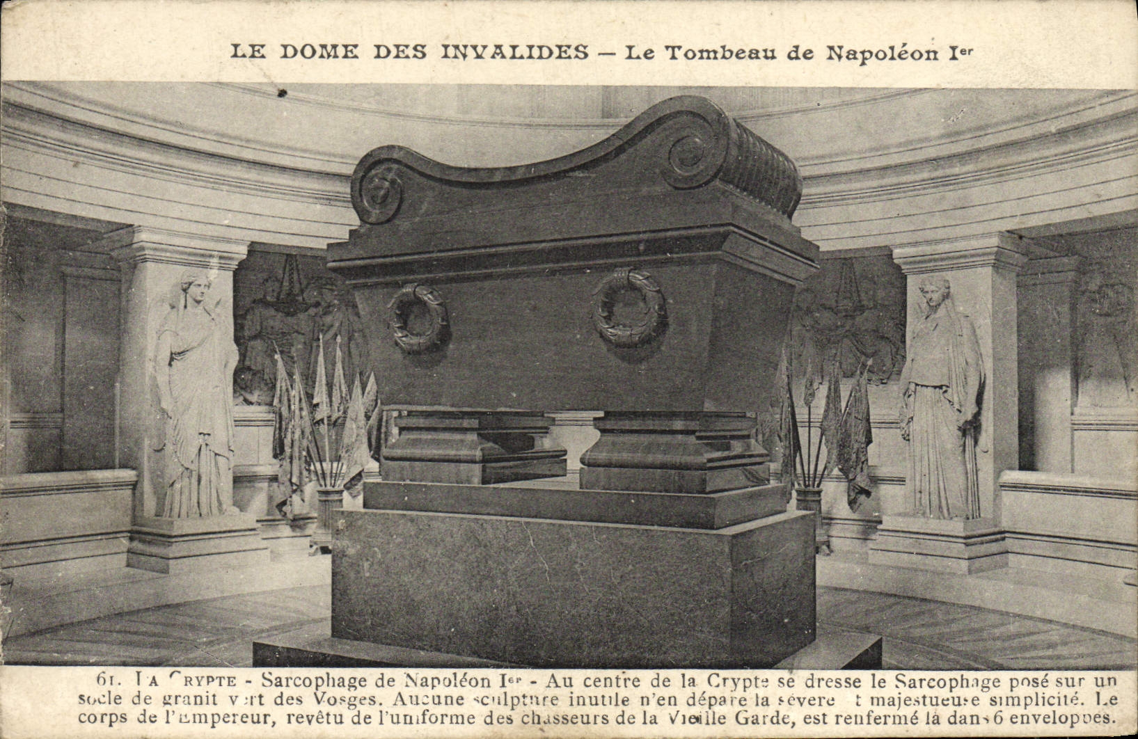 VINTAGE POSTCARD the Dome Of the Invalids the Tomb Of Napoleon 1st Paris