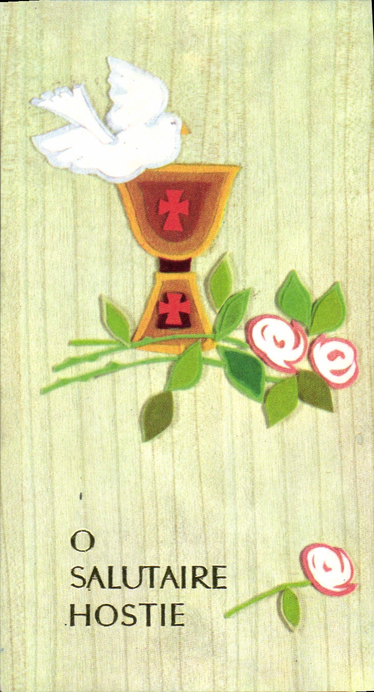 Holy picture Communion Church Notre Dame de Bricquebec Strong Veronique June 6th, 1982