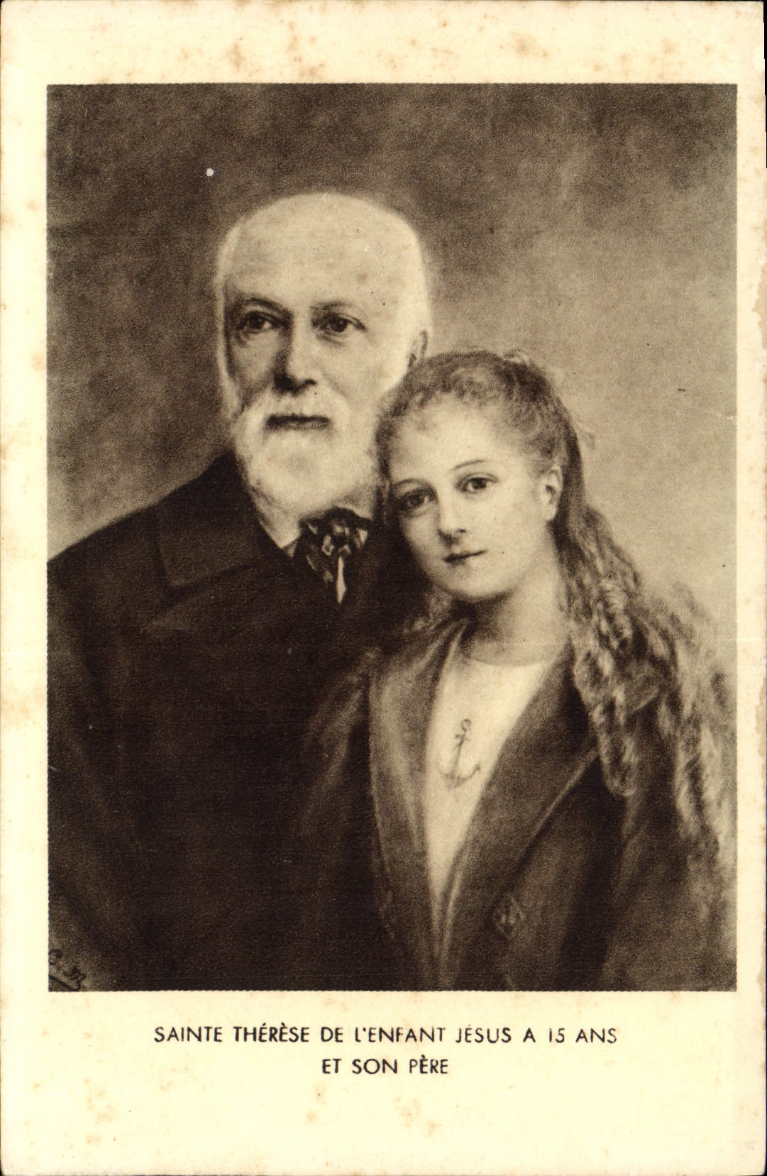 CPA Sainte Therese De l'Enfant Jesus A 15 Ans Et Son Pere