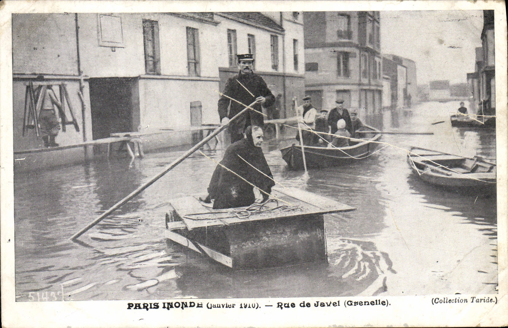 CPA Paris Inonde Rue De Javel Grenelle