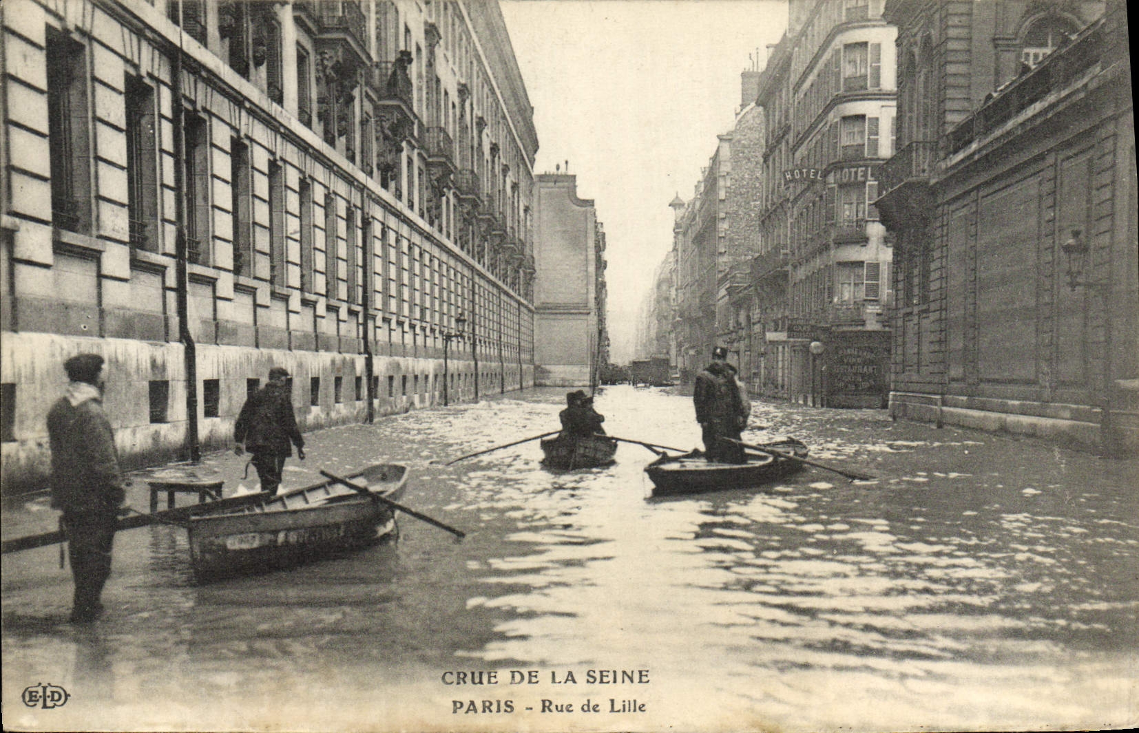 CPA Crue De La Seine Paris Rue De Lille