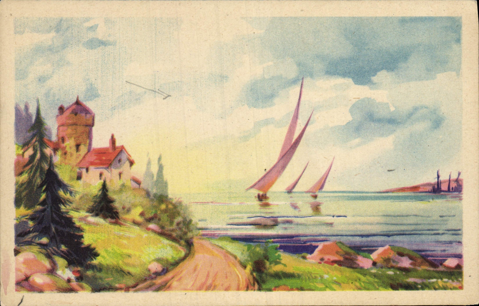CPA Fantaisie Bateau