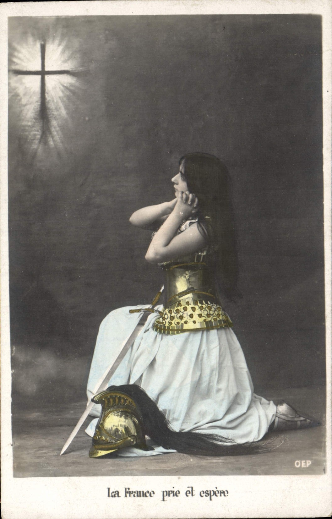 VINTAGE POSTCARD Promises in marriage It requests and hopes for Femme