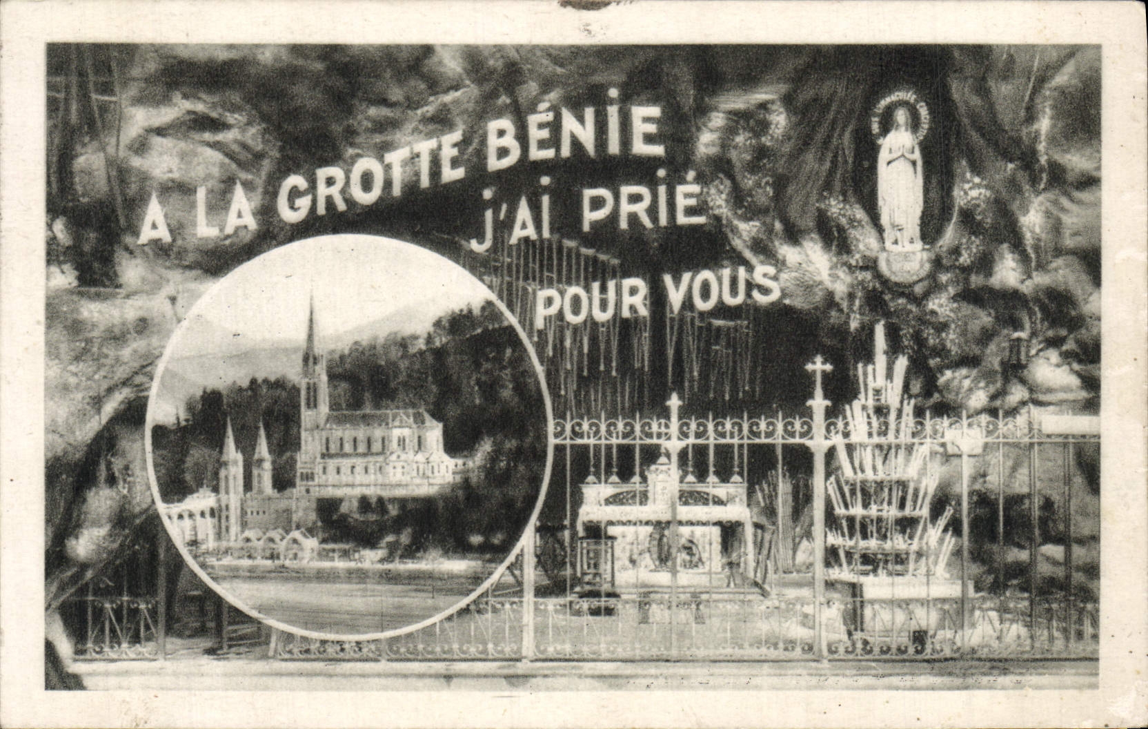 POSTAL de la VENDIMIA con la cueva bendije la petición para usted pesado