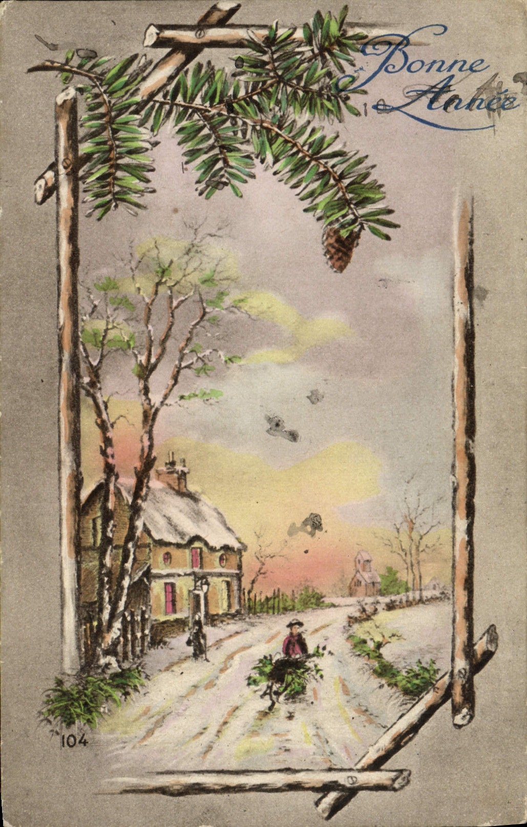 CPA Fantaisie Bonne annee