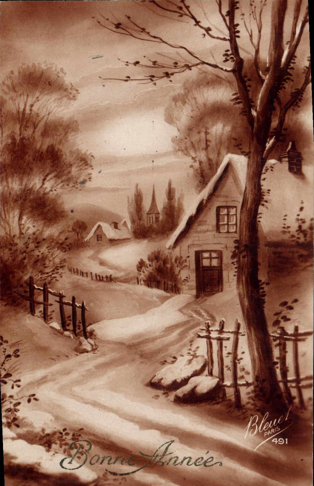 CPA Fantaisie Bonne annee