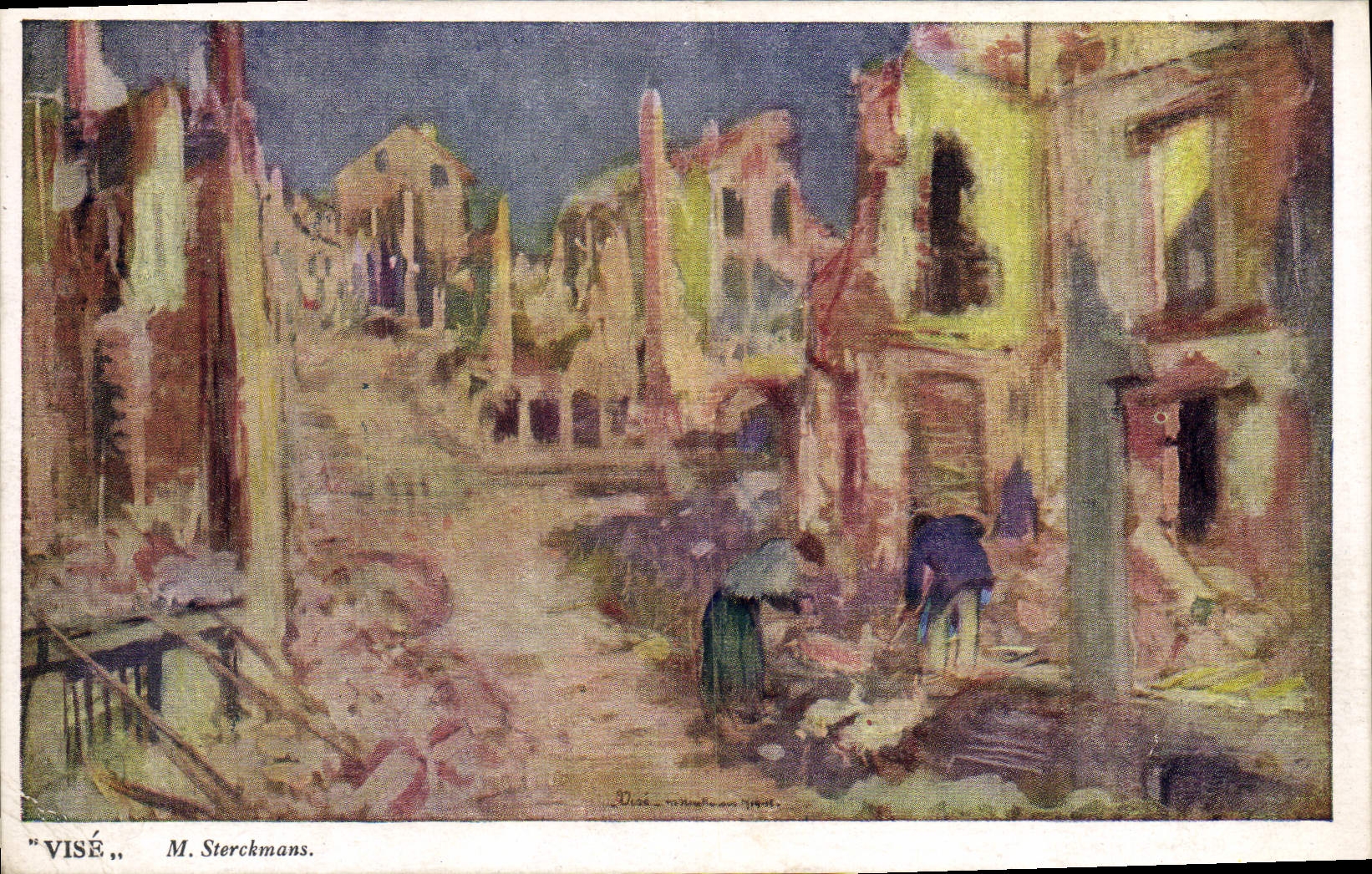 VINTAGE POSTCARD Fantasy Sterckmans Ruins