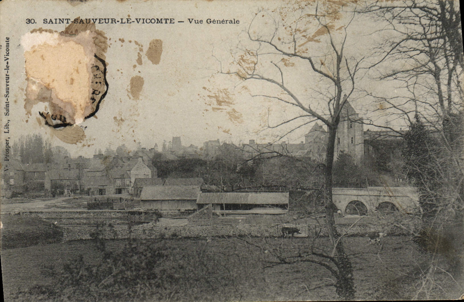 CPA Saint Sauveur Le Vicomte Vue Generale