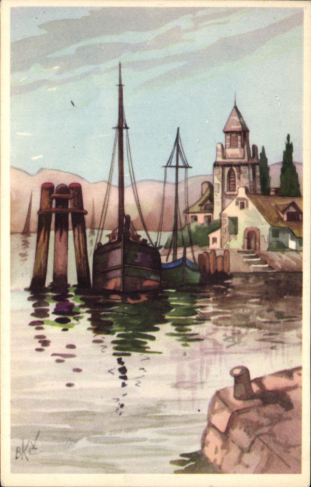 CPA Fantaisie Bateaux de peche 