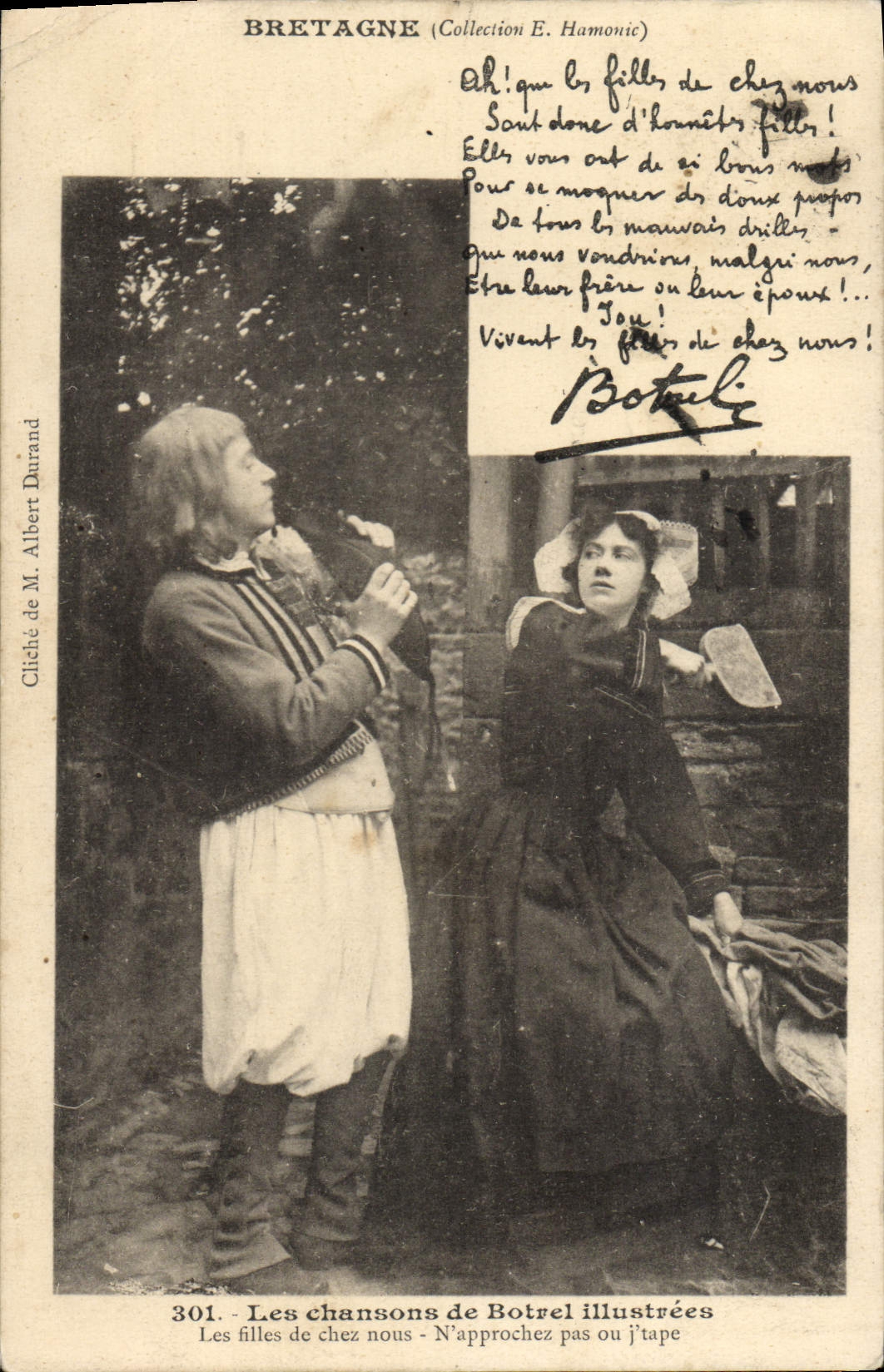 CPA Bretagne Les Chansons De Botrel Illustrees Les filles de chez nous Folklore