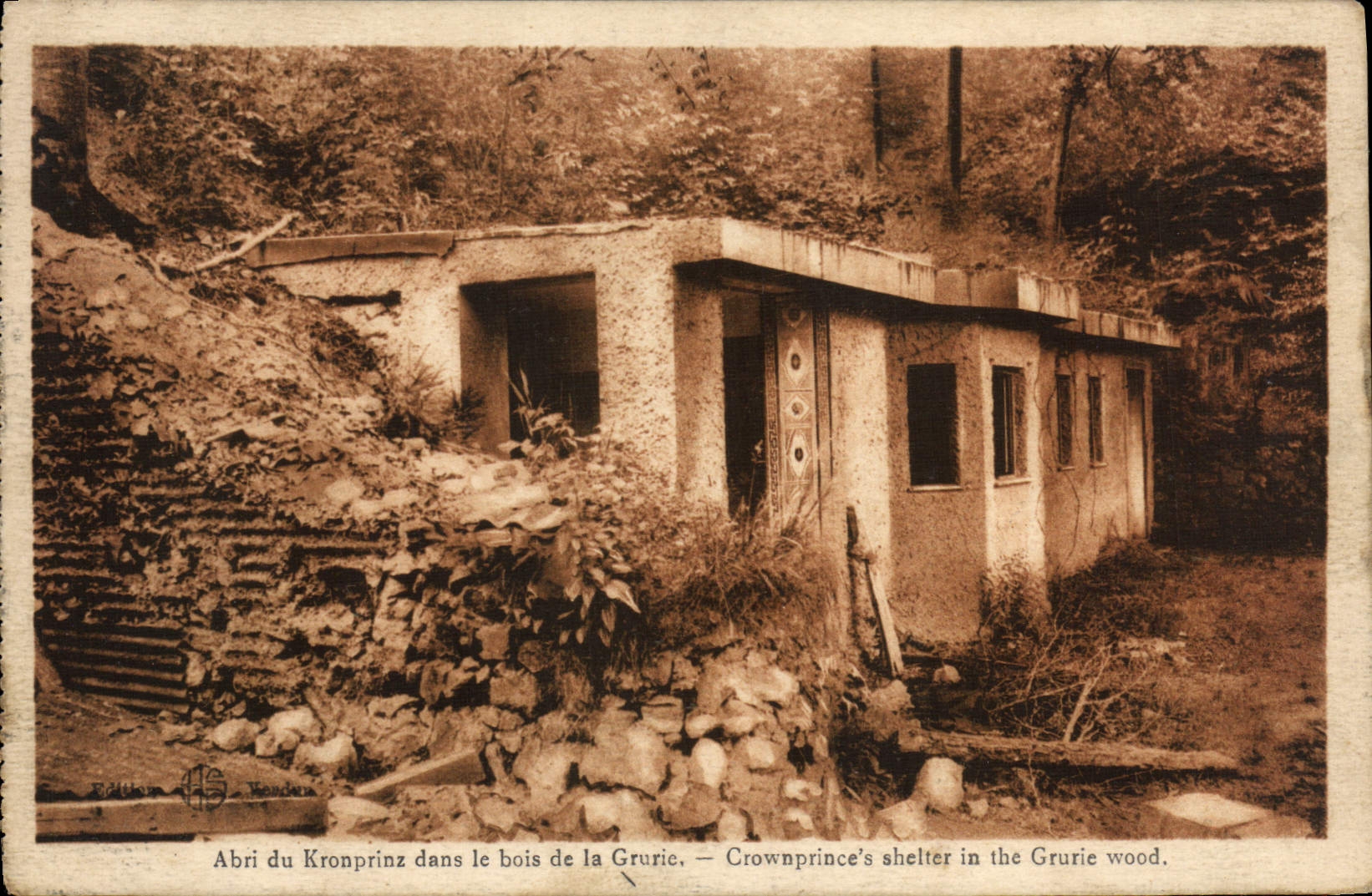 CPA Abri Du Kronprinz Dans Le Bois De La Grurie Militaria 