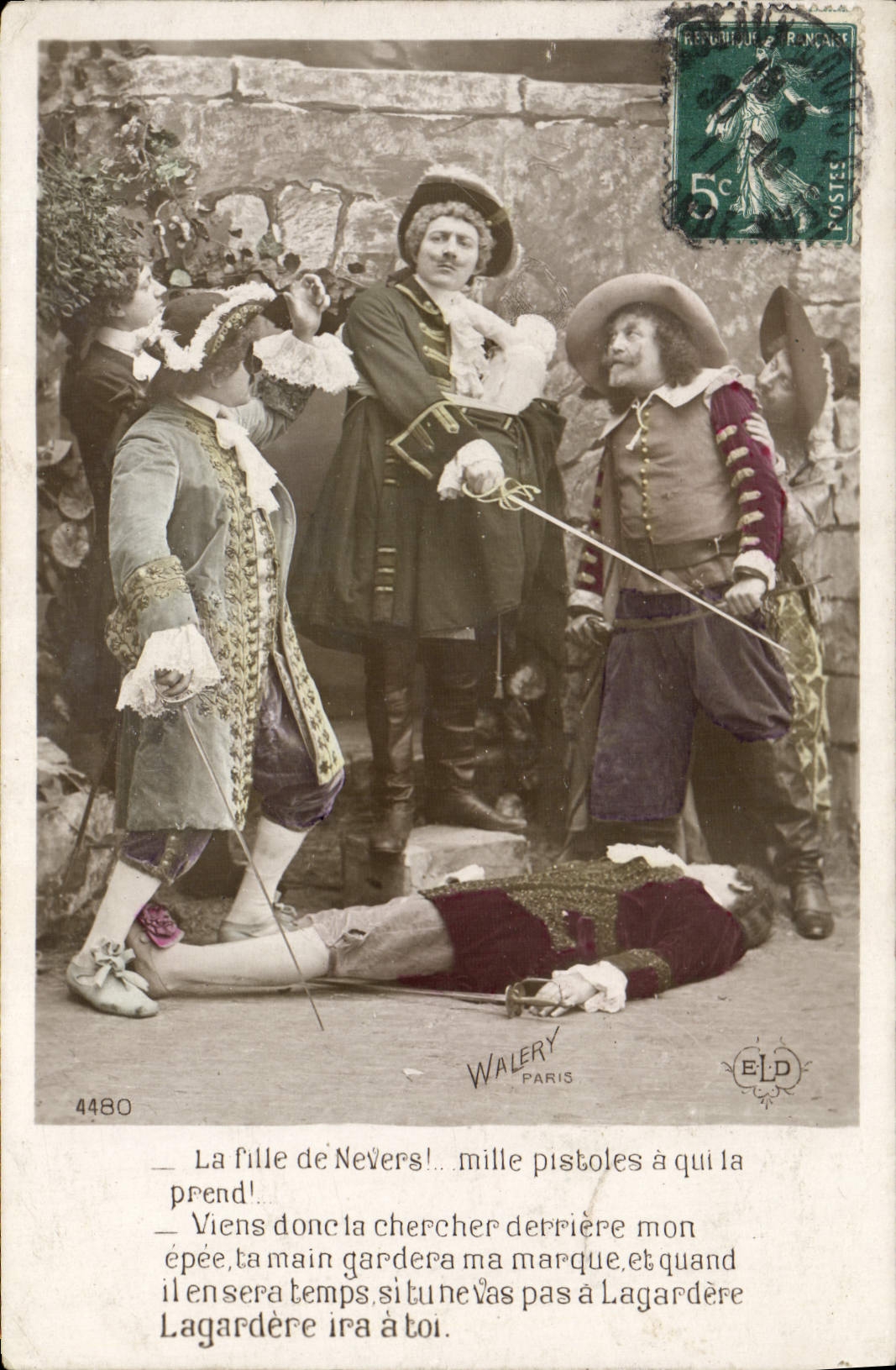 CPA La Fille De Nevers Mille Pistoles a Qui La Prend Mousquetaires 