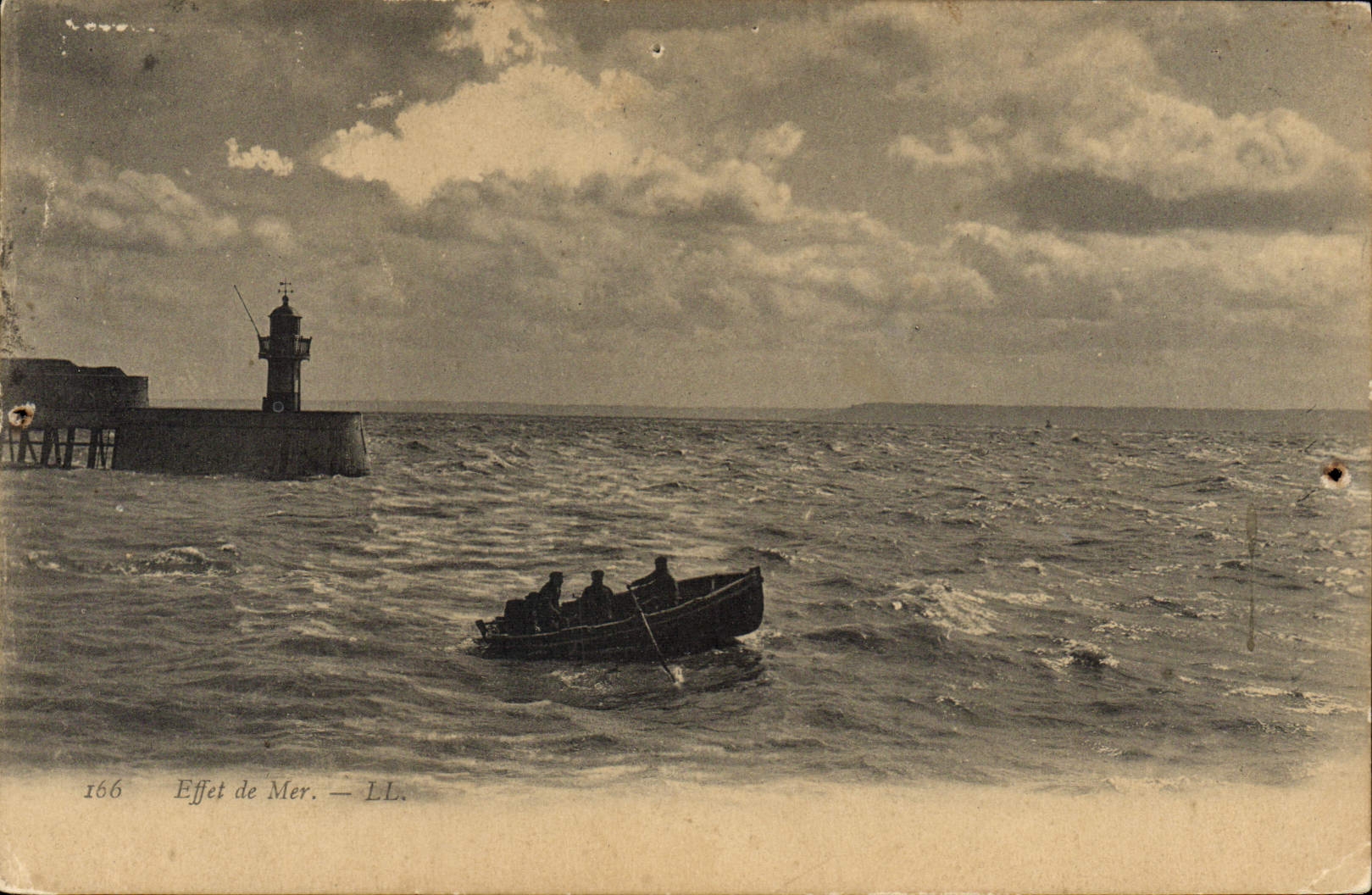 CPA Effet De Mer Bateau Barque Phare